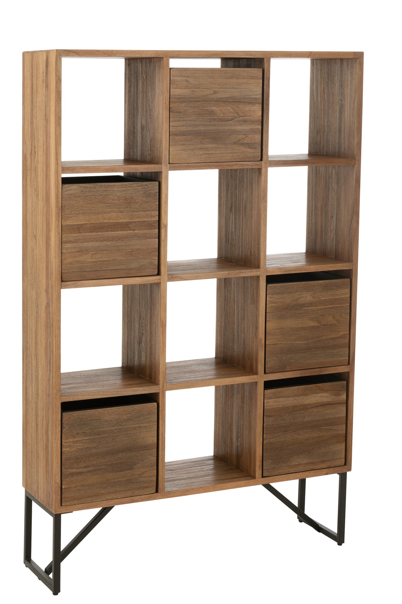 Cabinet With Drawers Recycle Teak Natural