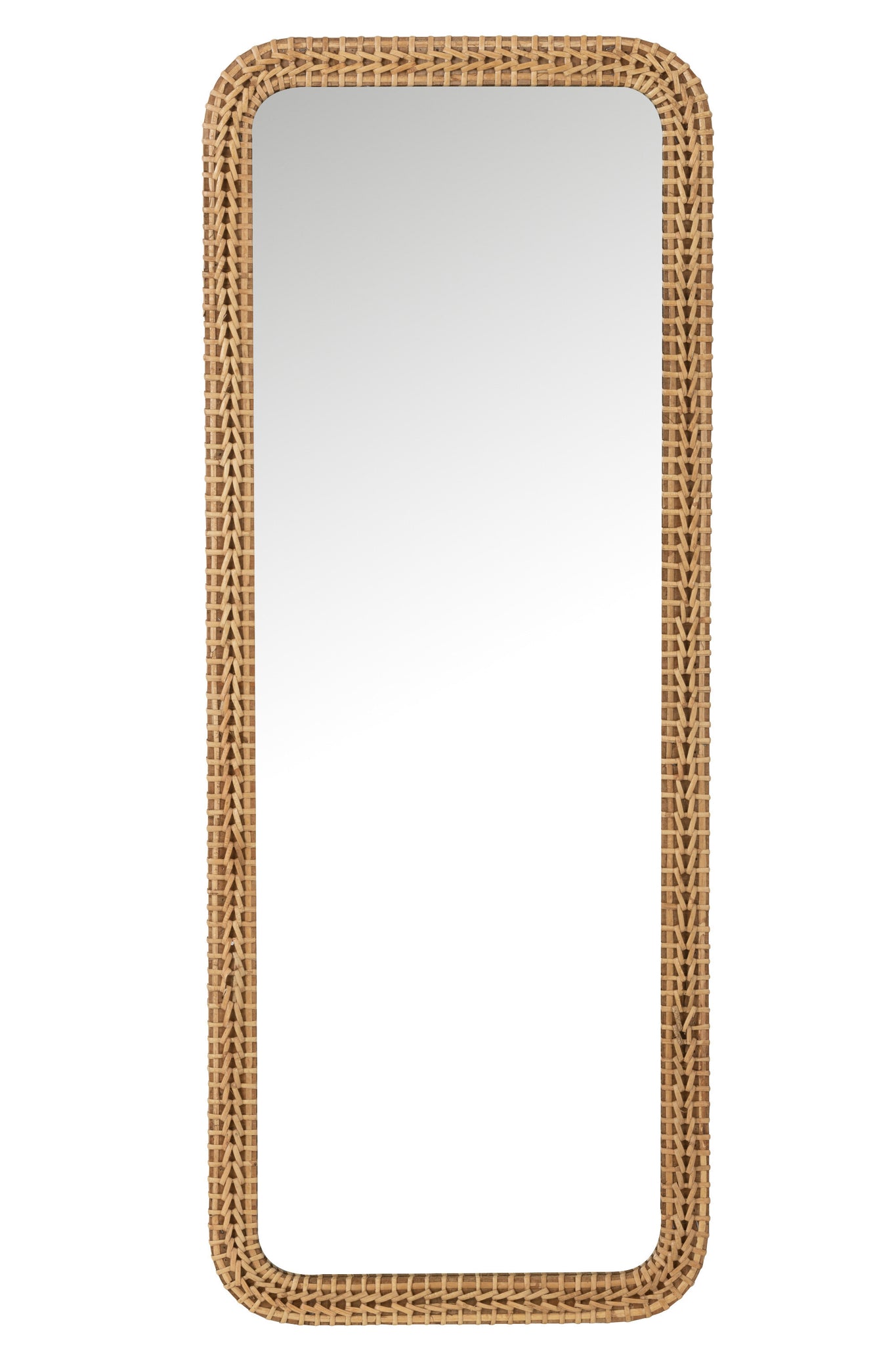 Mirror Rectangle Fir Wood/Glass Natural