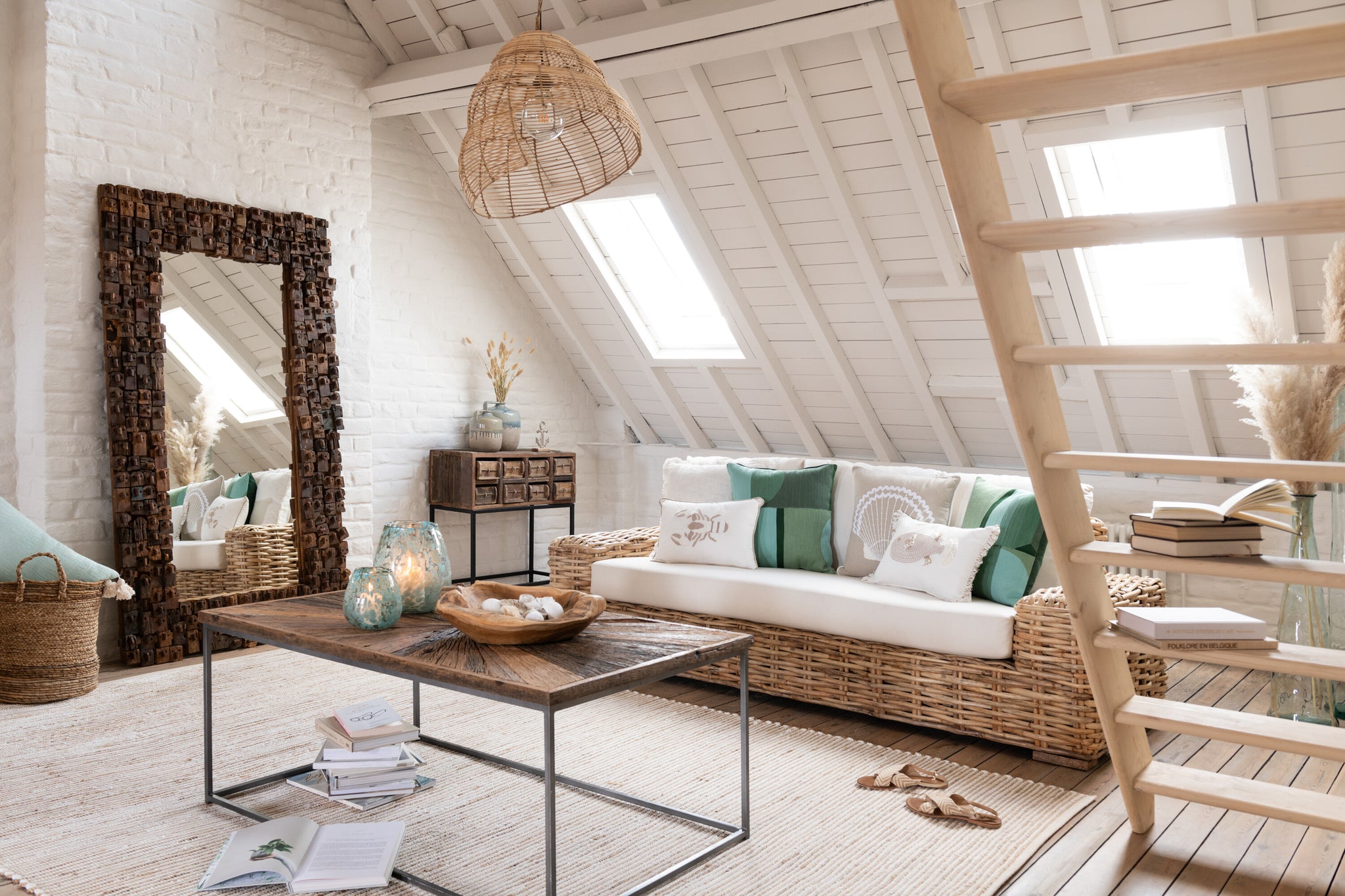 MIRROR SYMA RECYLCED WOOD/MIRROR NATURAL LARGE