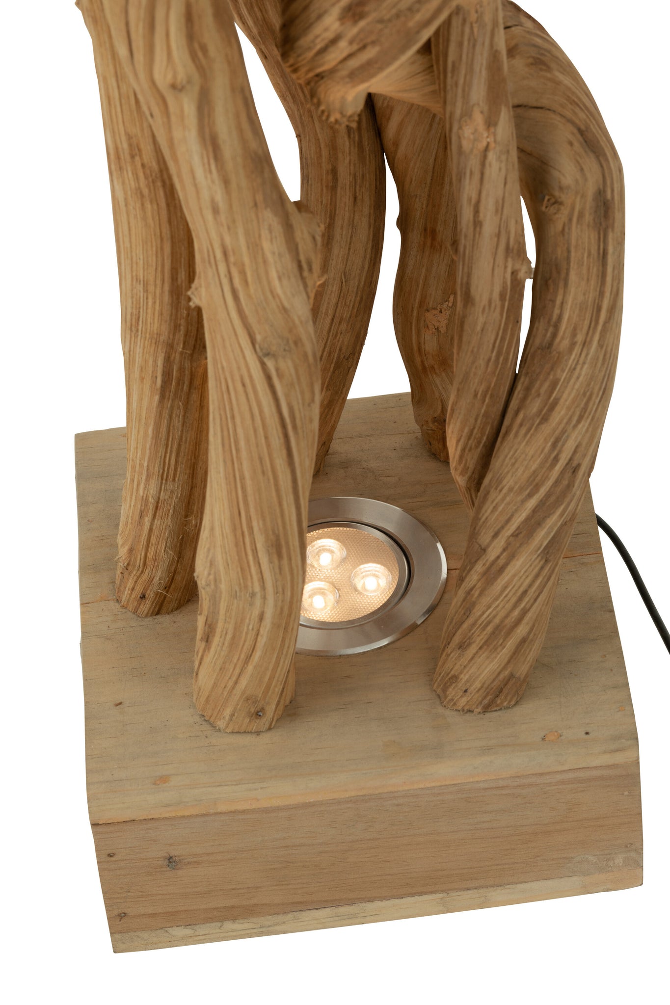 Table Lamp Intertwined Branches Wood Natural