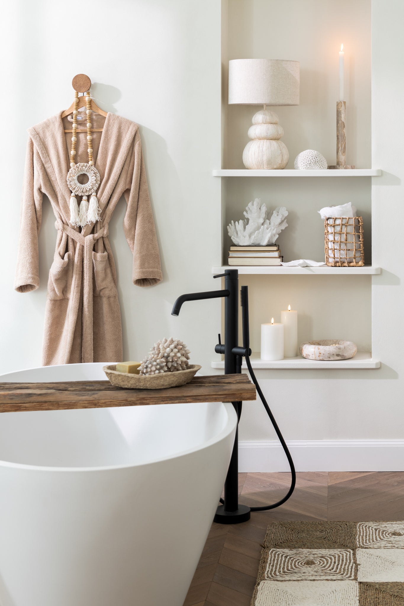 Rug Squares/Spirals Woven Ropes Plastic White/Natural