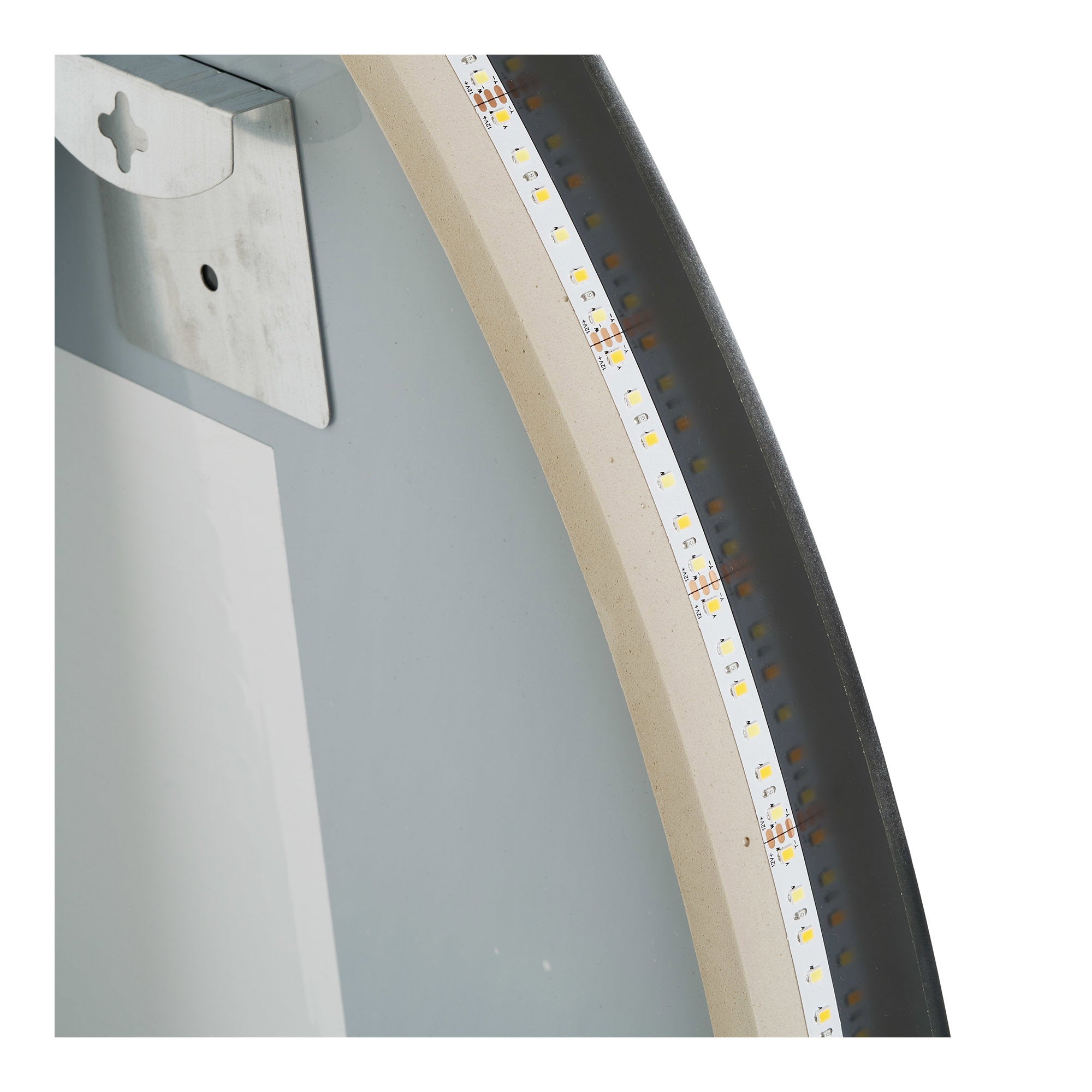 Kiama Spiegel - Spiegel mit LED, Antibeschlag und 3 Lichteinstellungen, organische Form, 58×80 cm