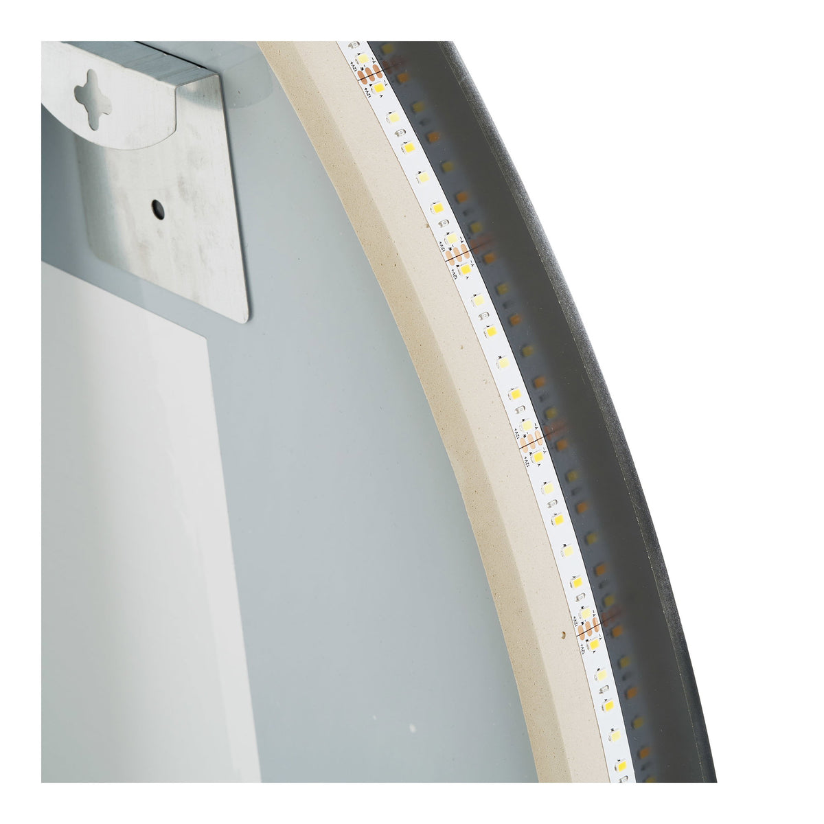 Spiegel Kiama – glas met LED, anti-condens, ø80 cm
