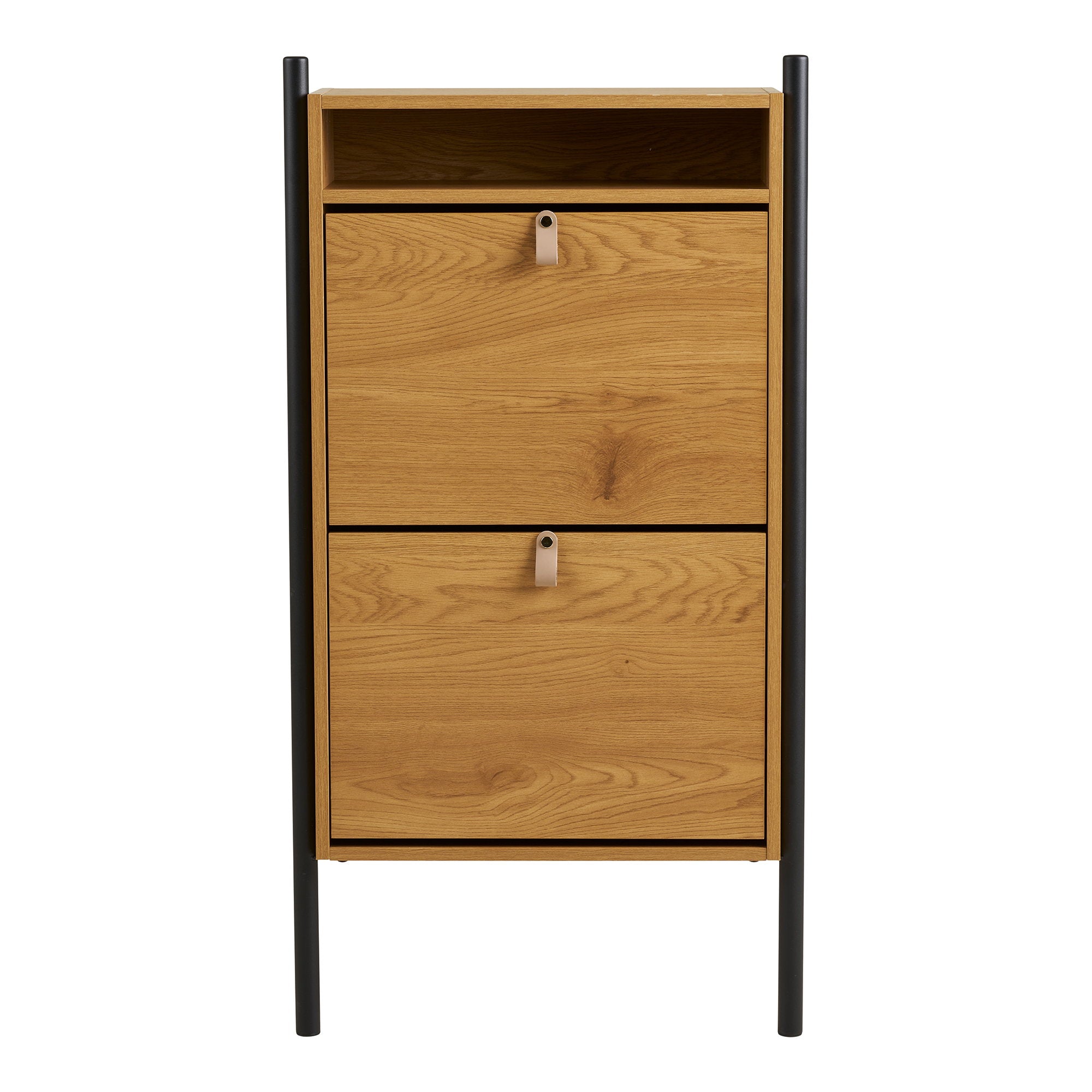 Barco Shoe Cabinet - Shoe cabinet, oak look 62x26x118 cm