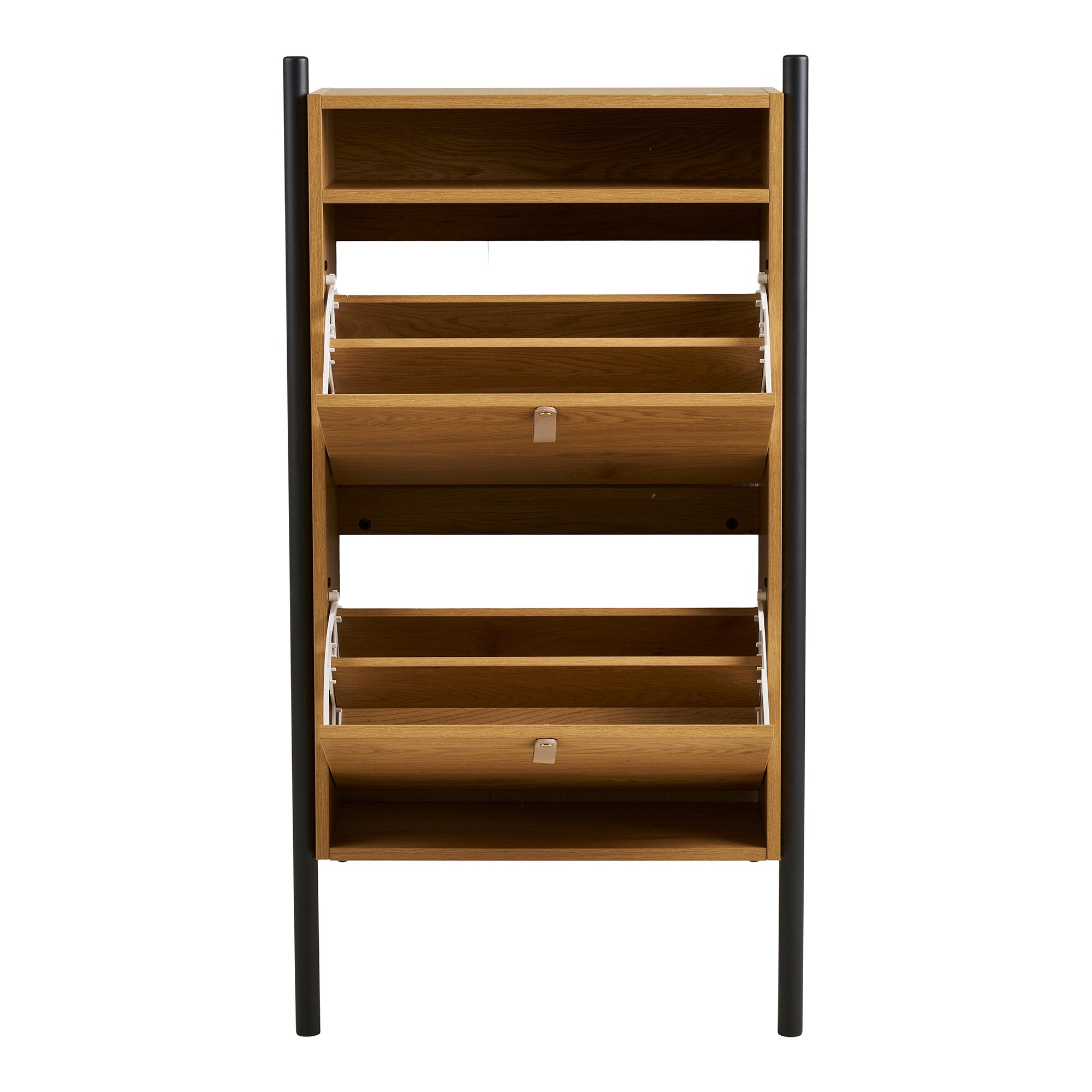 Barco Shoe Cabinet - Shoe cabinet, oak look 62x26x118 cm