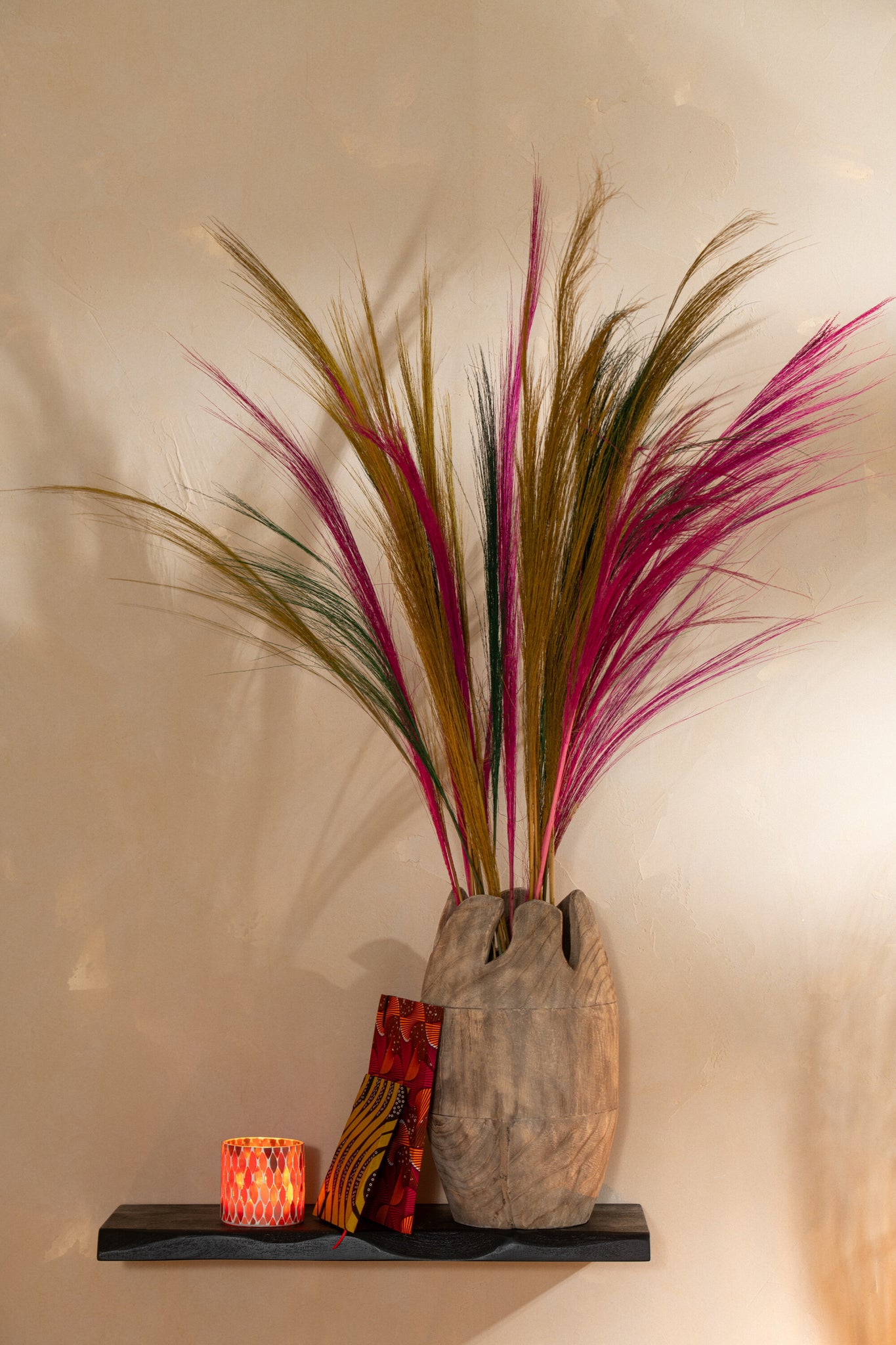 Bundle Of 15 Colored Grass Fuschia