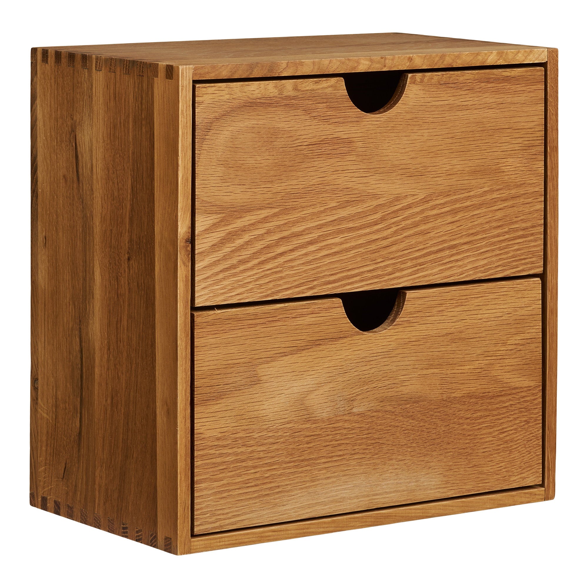 Townsville Wall Shelf with drawers - Wall shelf with drawers, oak 18x30x30 cm