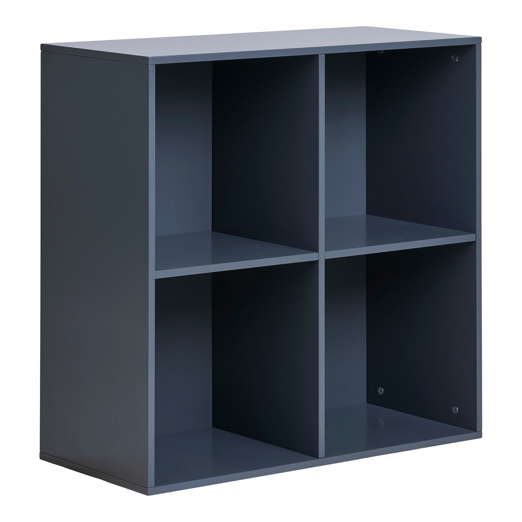Horne Wall Shelf - Wall Shelf, painted wood, dark grey 69x30x69 cm