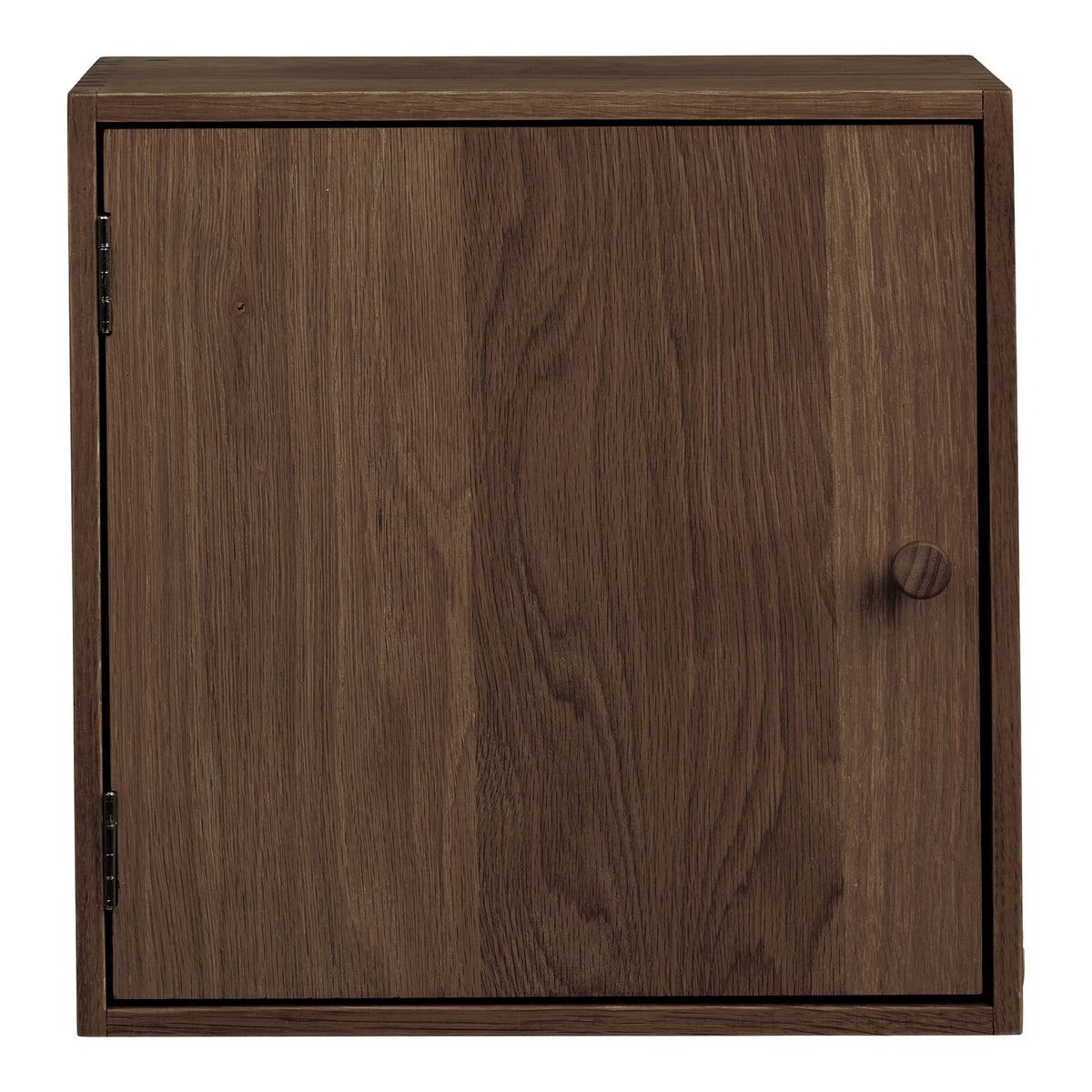Wandrek Townsville met deur – eikenhout, donkerbruin, 30x18x30 cm
