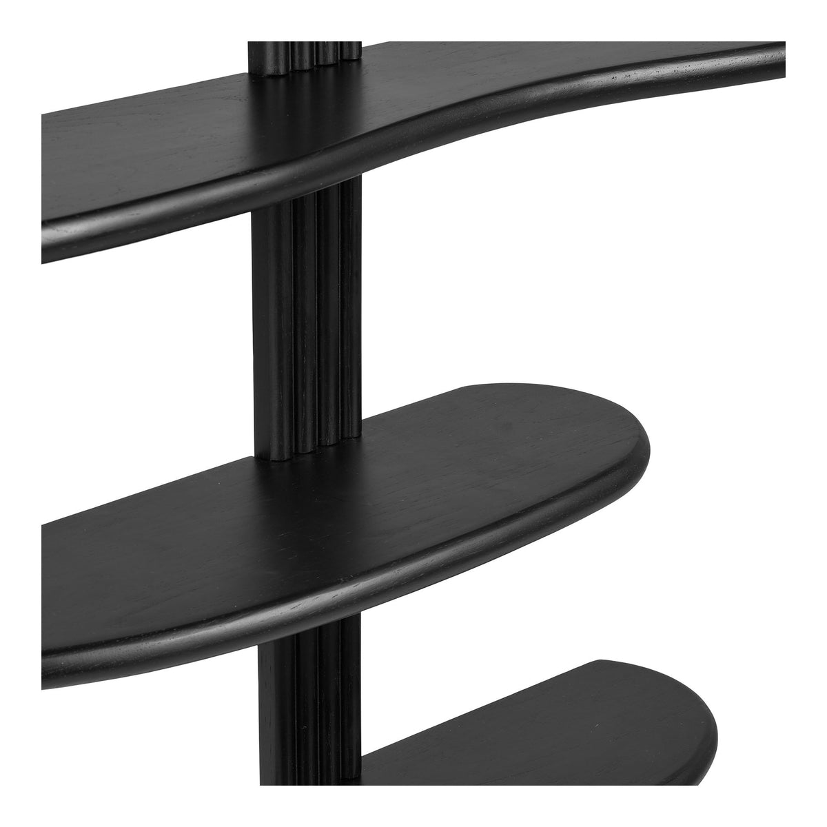 Wandplank Aliano – eikenhout, zwart, 80x17,5x88 cm