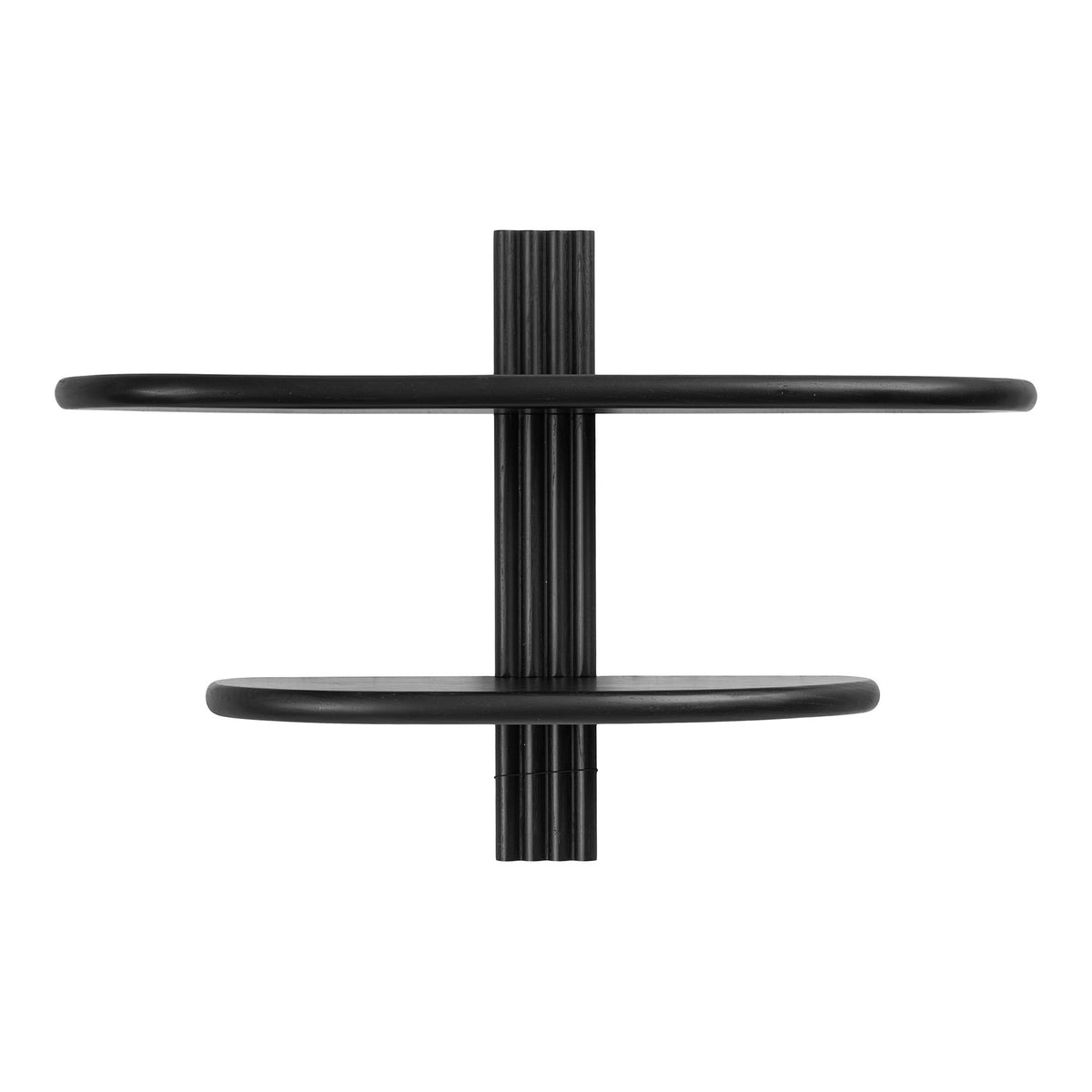 Wandplank Aliano – eikenhout, zwart, 65x17,5x42,5 cm