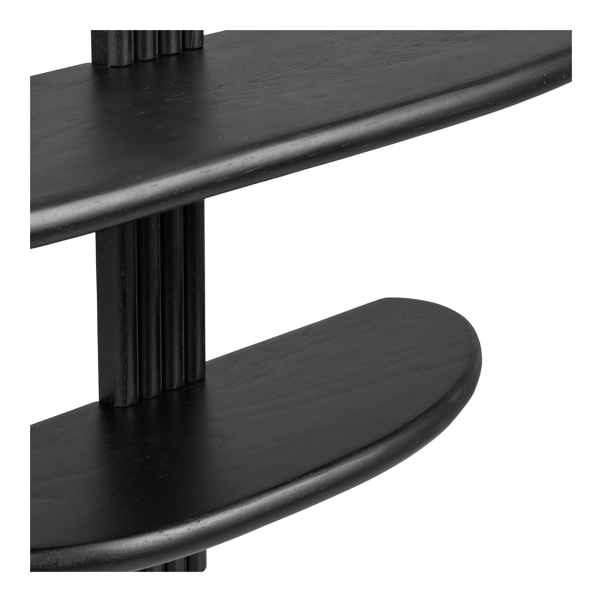 Wandplank Aliano – eikenhout, zwart, 65x17,5x42,5 cm