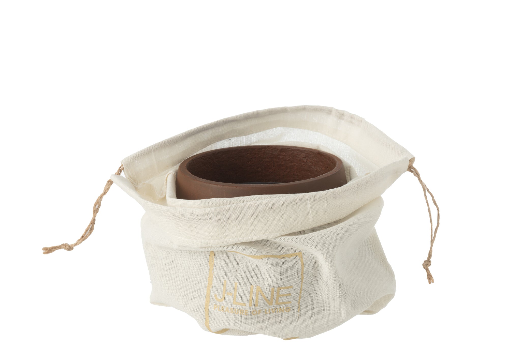 Outdoor Candle Cement Brown Small 18H