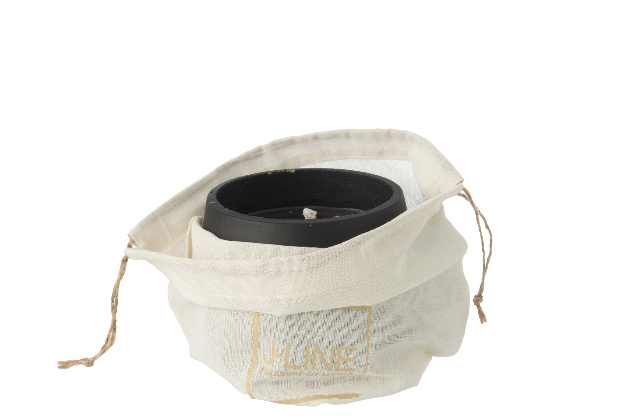 Outdoor Candle Cement Black Small