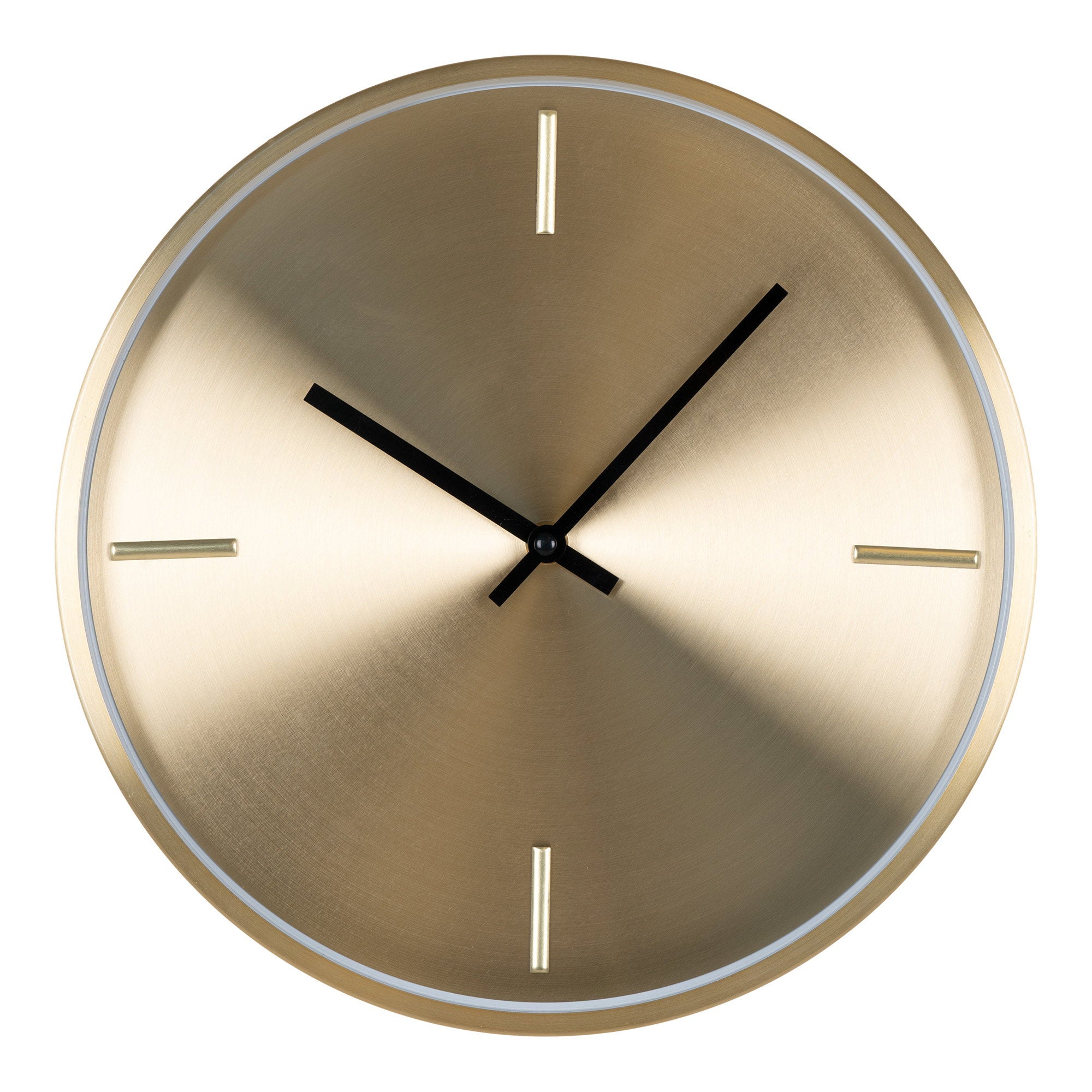 Istanbul Wanduhr - Wanduhr, Aluminium, Gold, geräuschloses Uhrwerk ø30