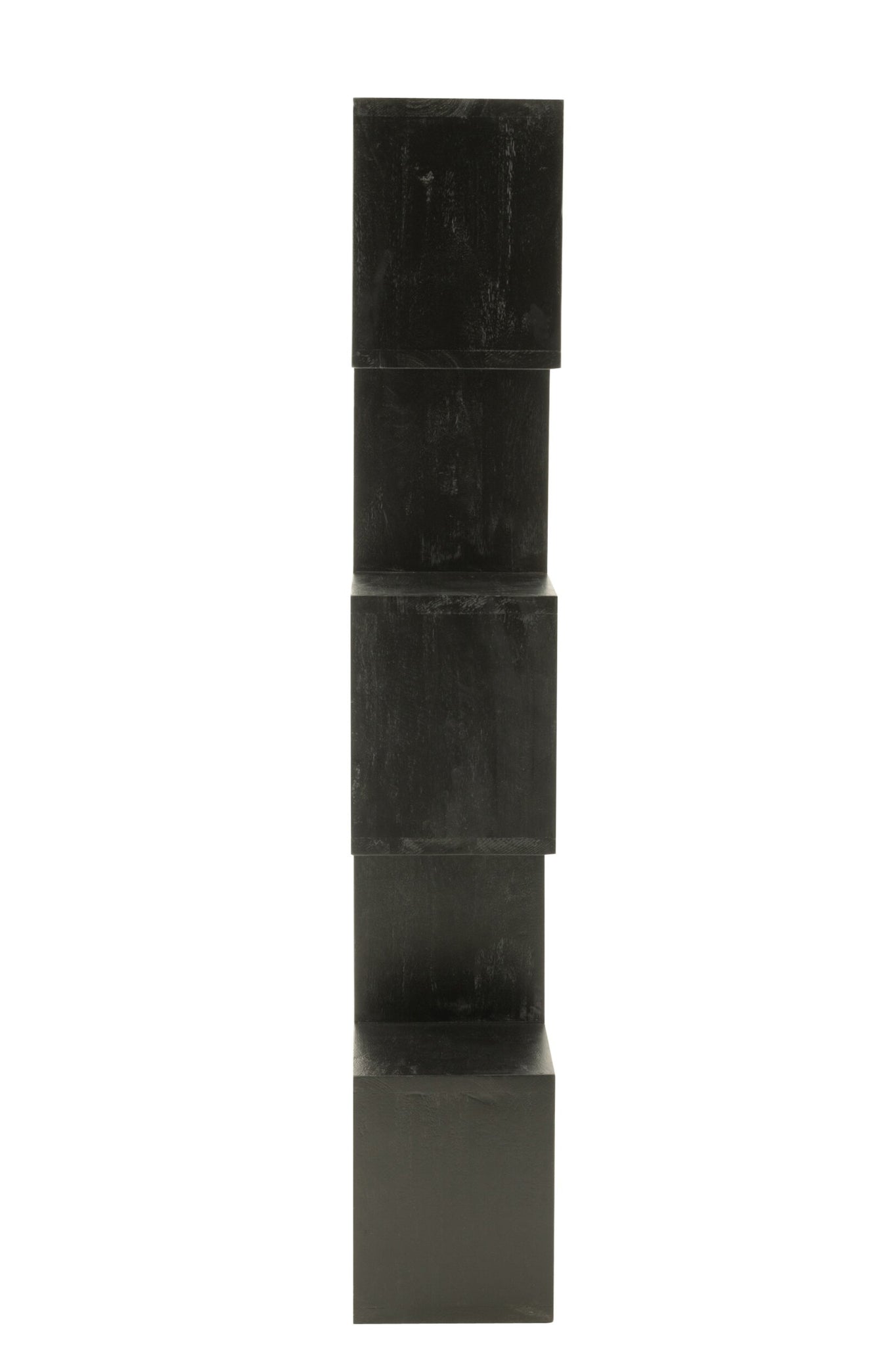 Boekenkast Vertical Slats – mangohout, mat zwart, 120x30x180 cm