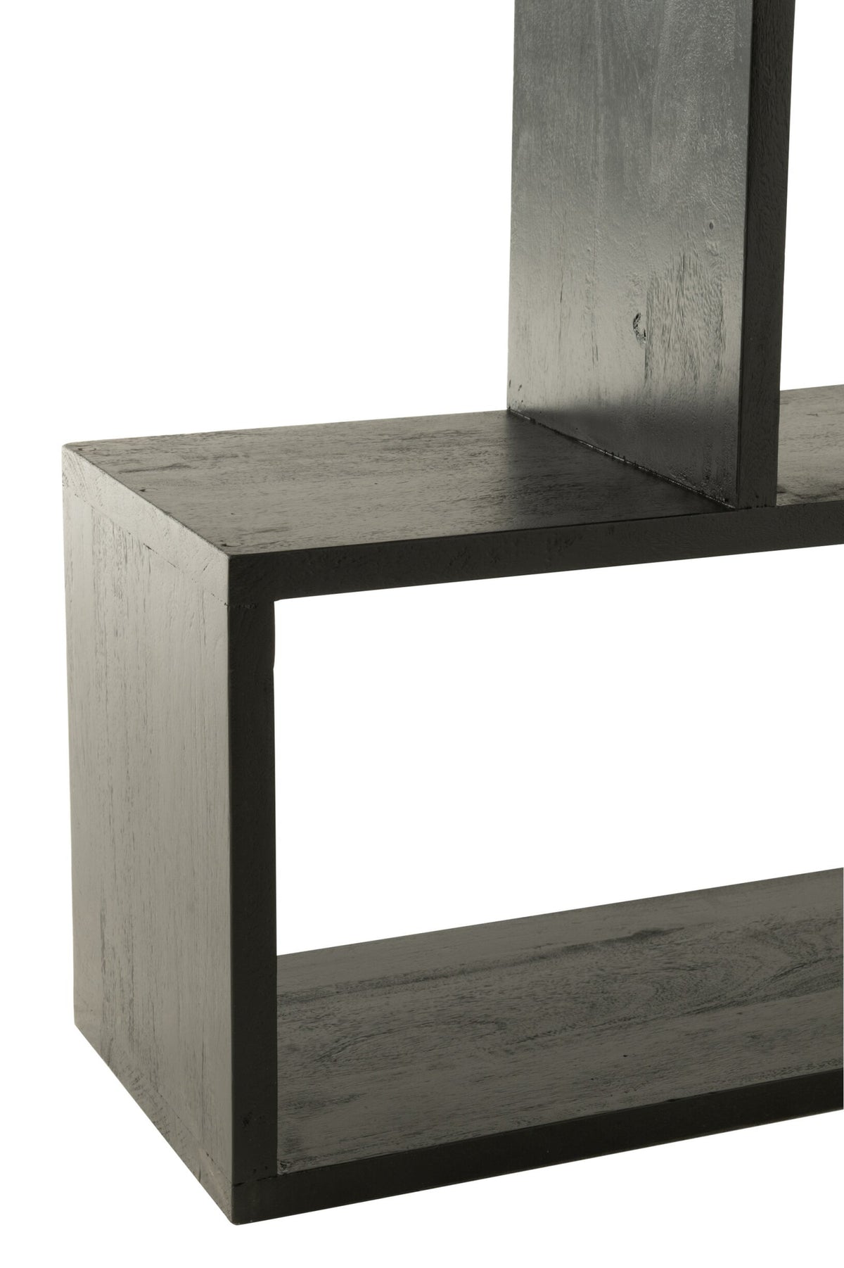 Boekenkast Vertical Slats – mangohout, mat zwart, 120x30x180 cm
