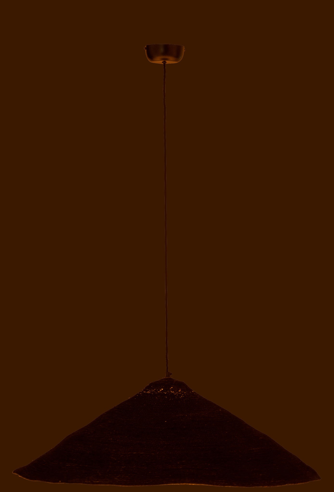 Hanging Lamp Hat Moonj Grass Black Large