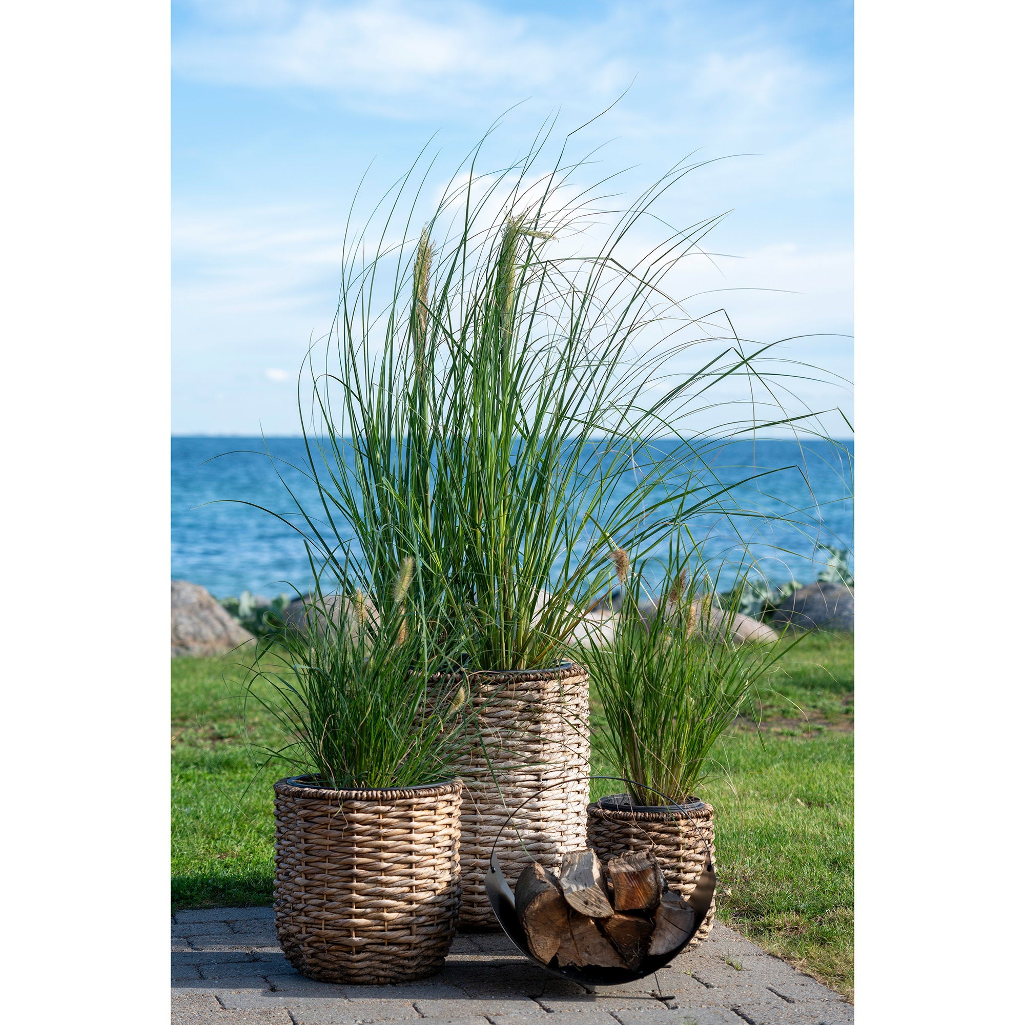 Hanoi Flowerpot - Flowerpot, water hyacinth, natural set of 3