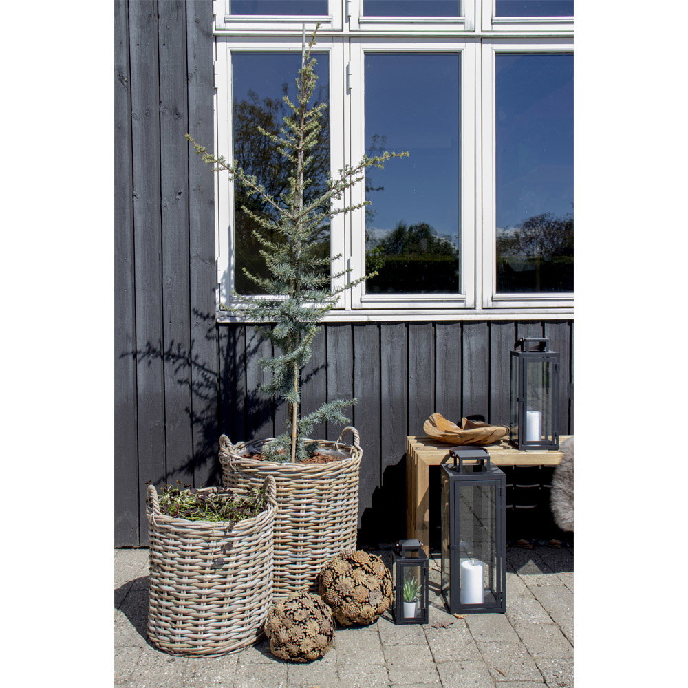 Mandenset Indo – kubu rattan, naturel, set van 2