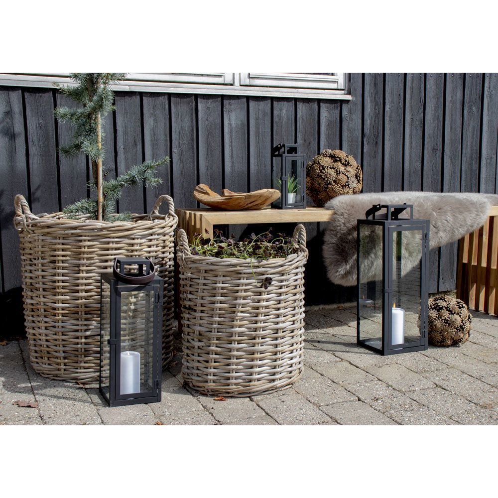 Mandenset Indo – kubu rattan, naturel, set van 2