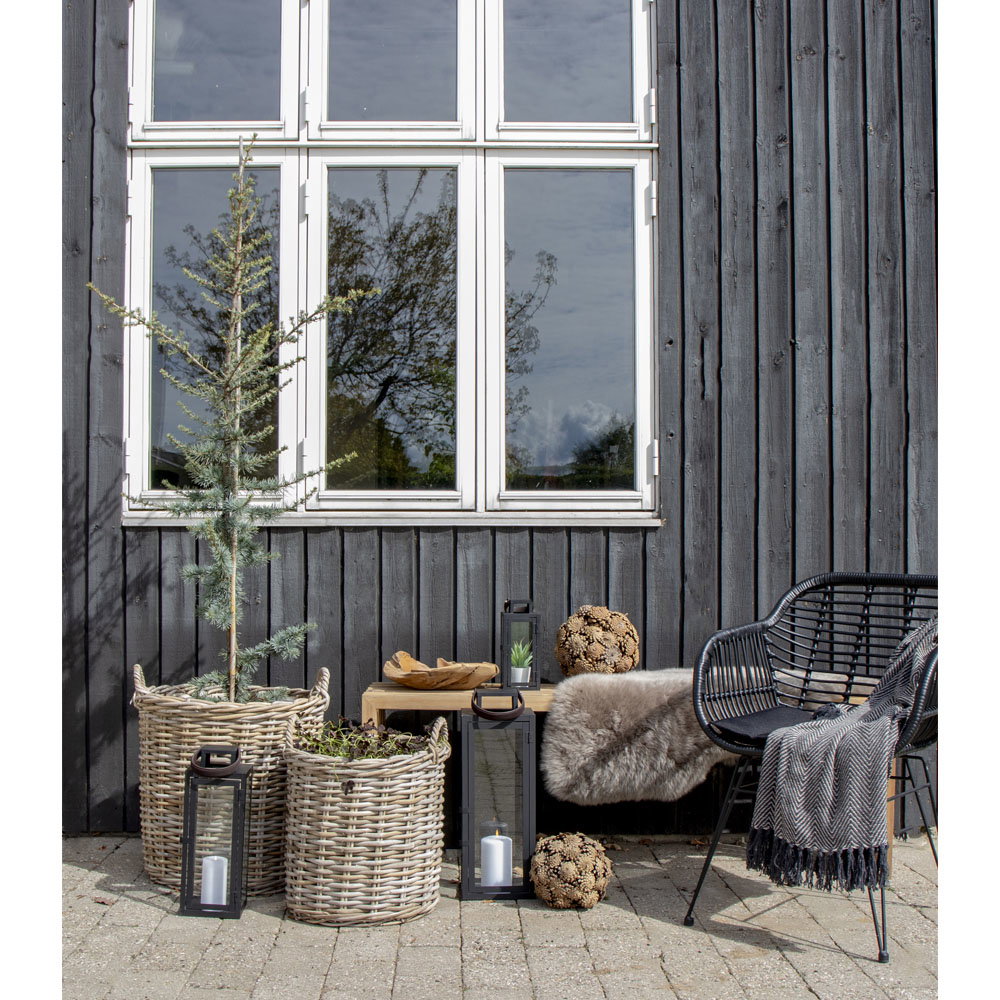 Mandenset Indo – kubu rattan, naturel, set van 2