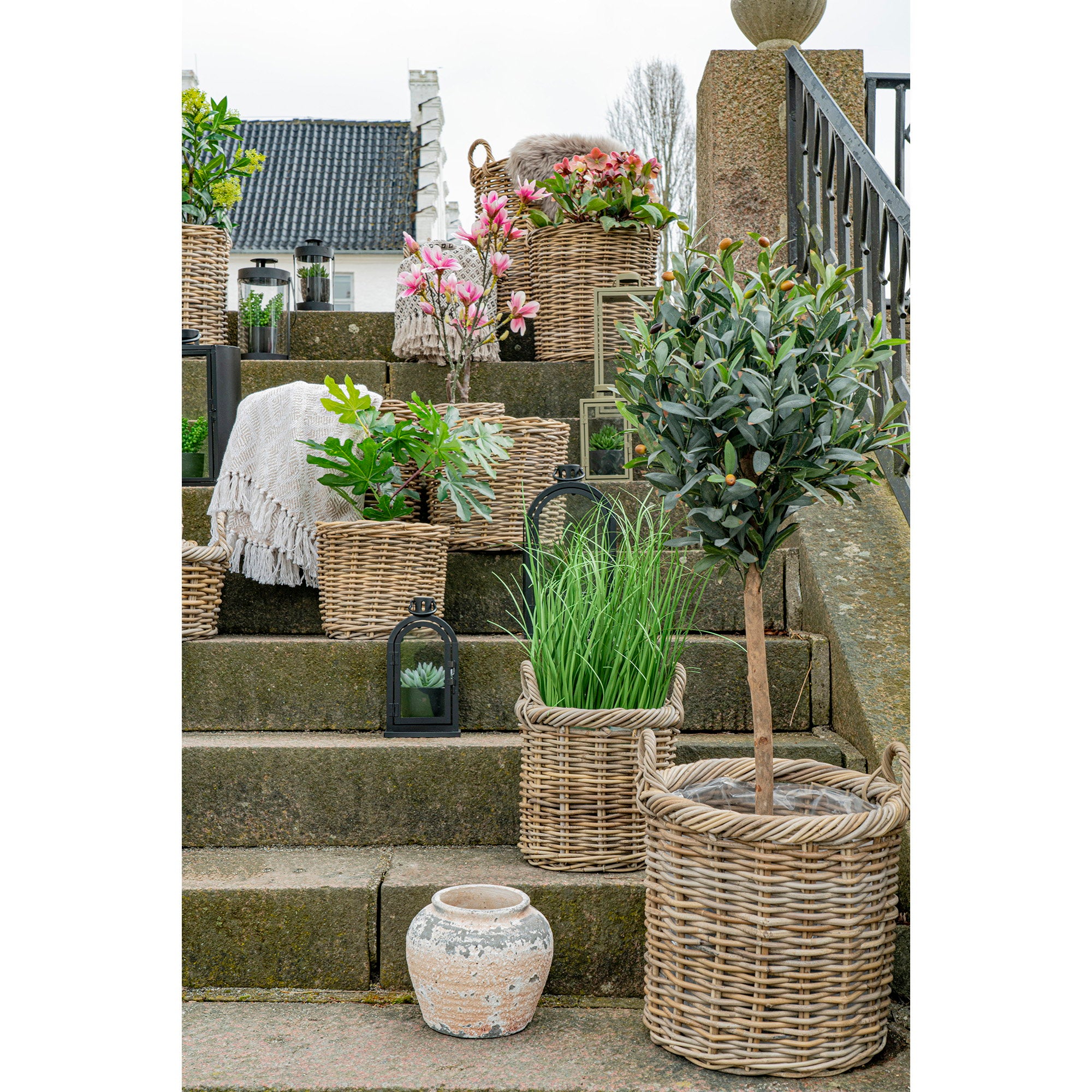 Gili Baskets – Körbe, Kubu Rattan, Natur 2er Set