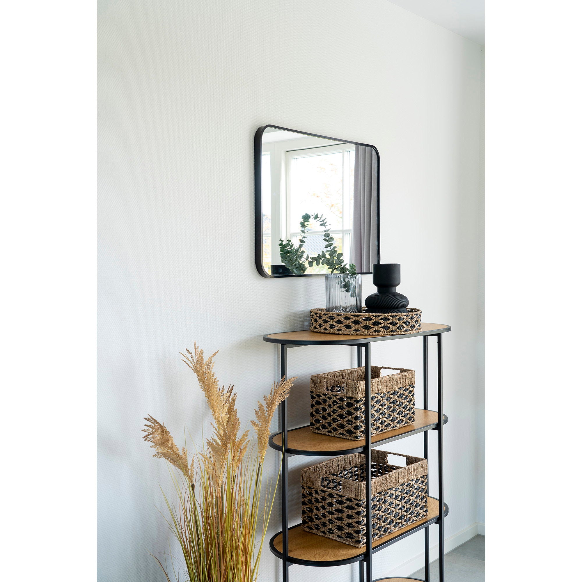 Manden Salar – zeegras, zwart/naturel, set van 2