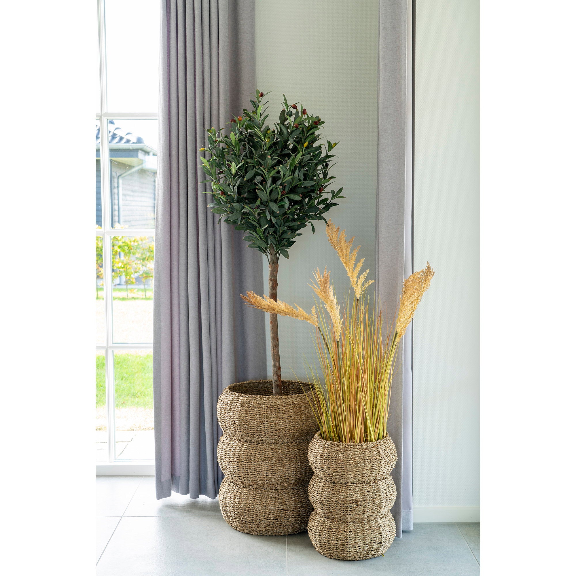 SARBAS BASKETS | SET VAN 2 | SEAGRASS NATUUR