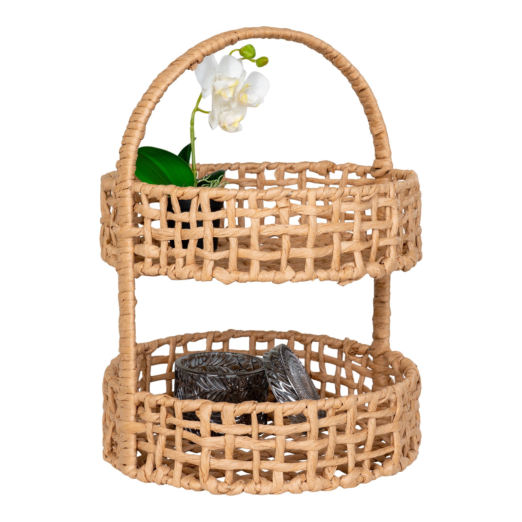 Anadia Tray - Tray, paper, natural ø29x39 cm