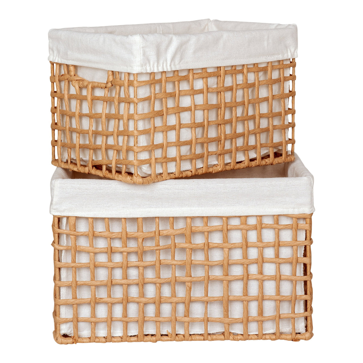 Manden Bustelo – papiergaren, naturel, set van 2