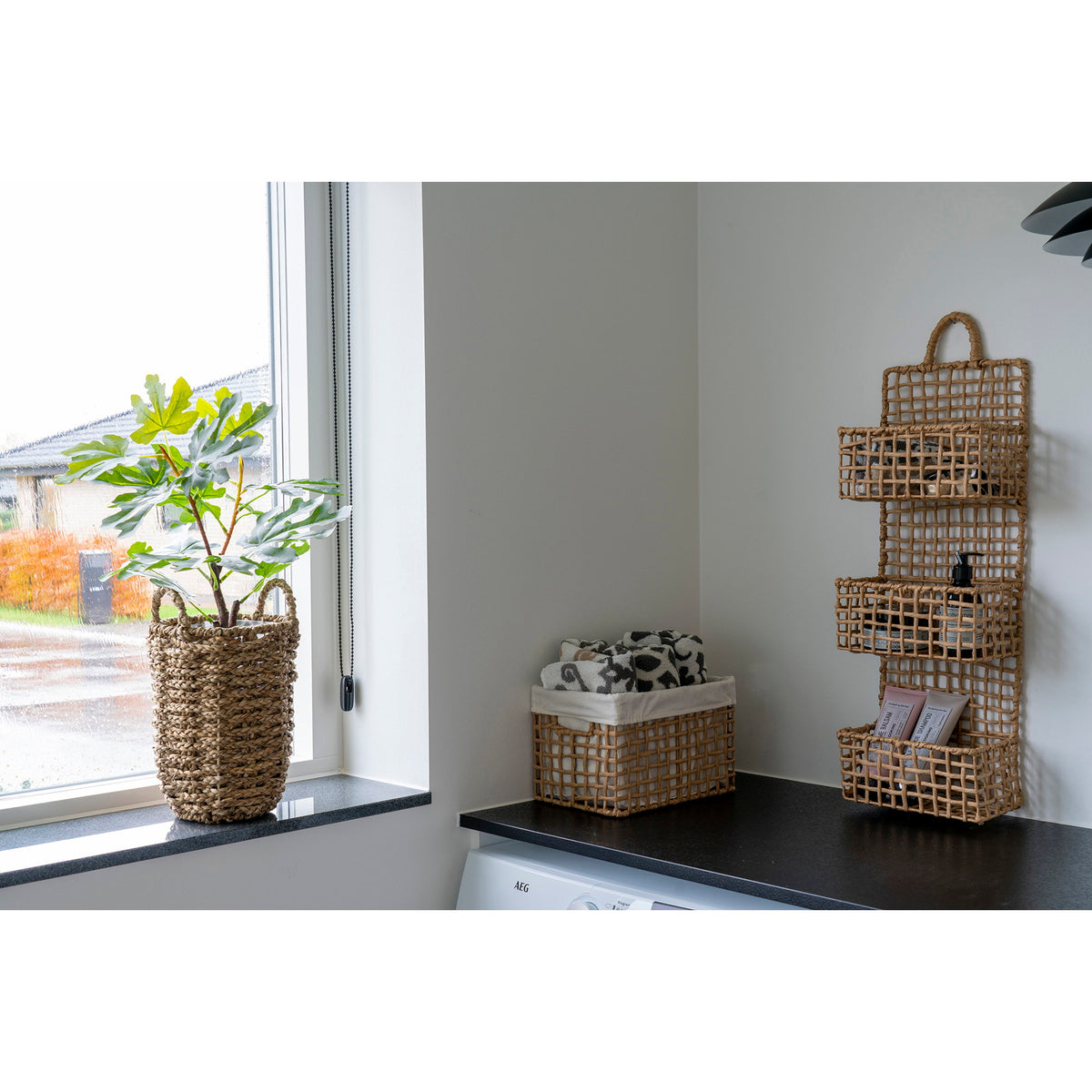 Manden Bustelo – papiergaren, naturel, set van 2