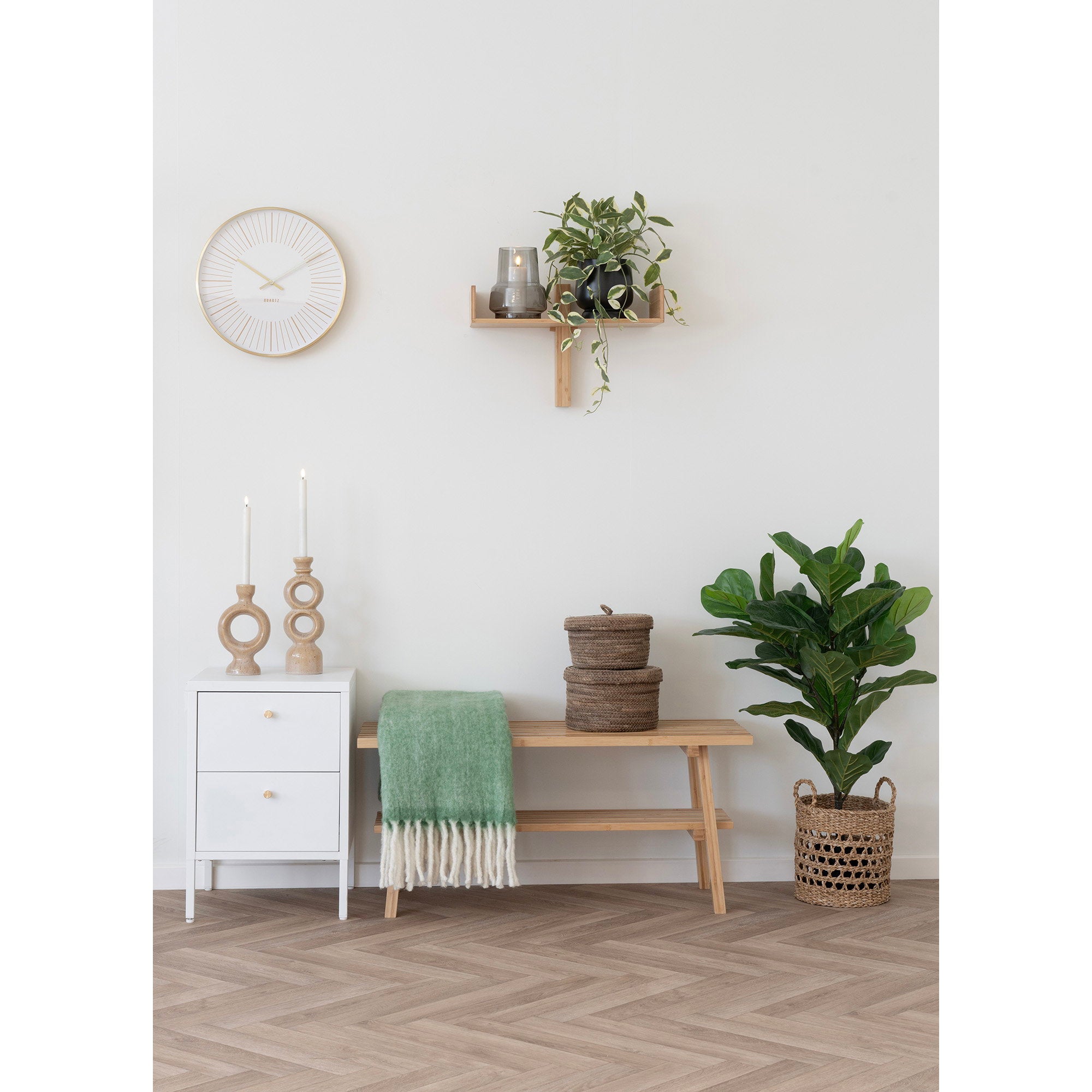 Desio Baskets - Baskets, banana leaf, natural set of 2