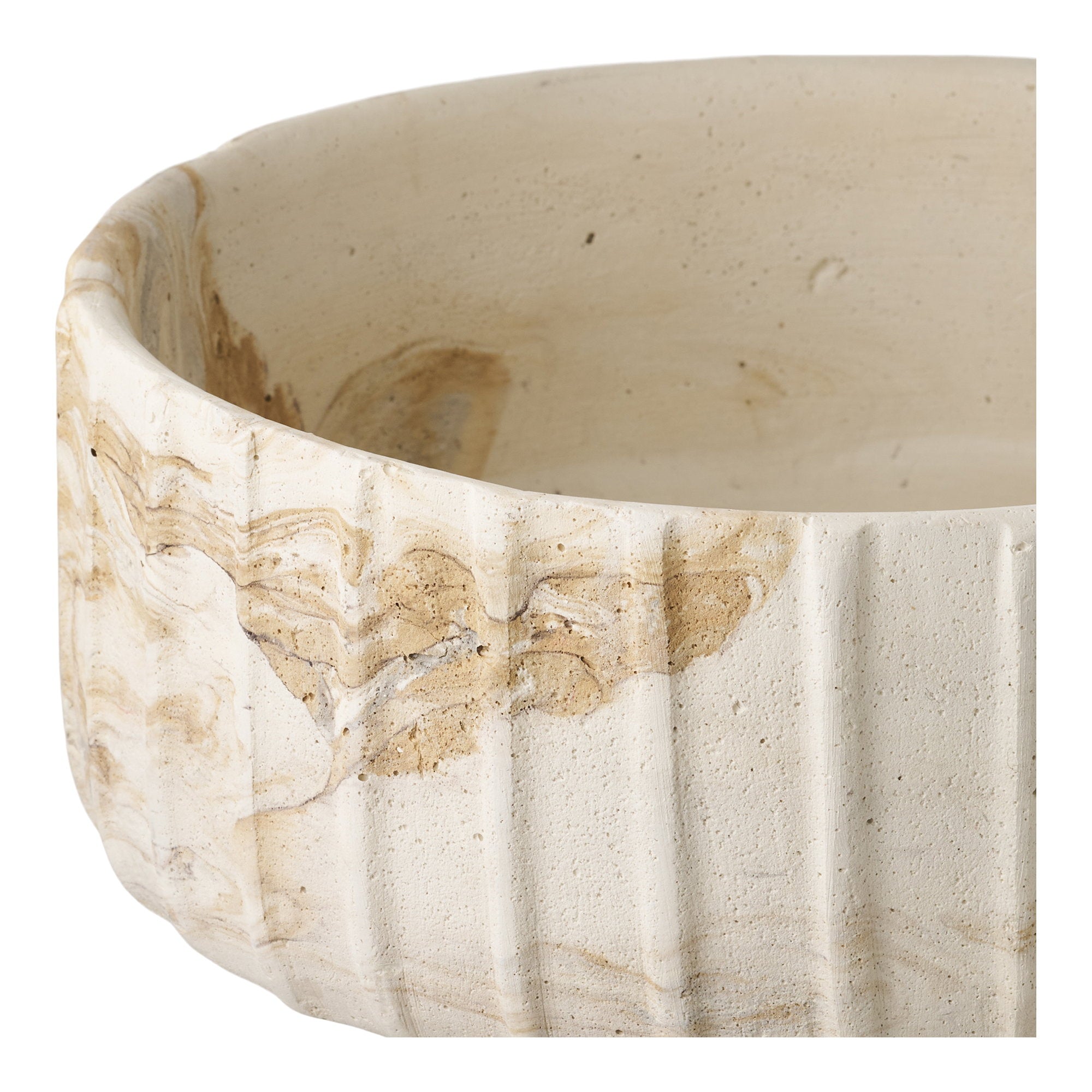 Vase - Vase, cement, brown/beige ø20,5x18,5 cm