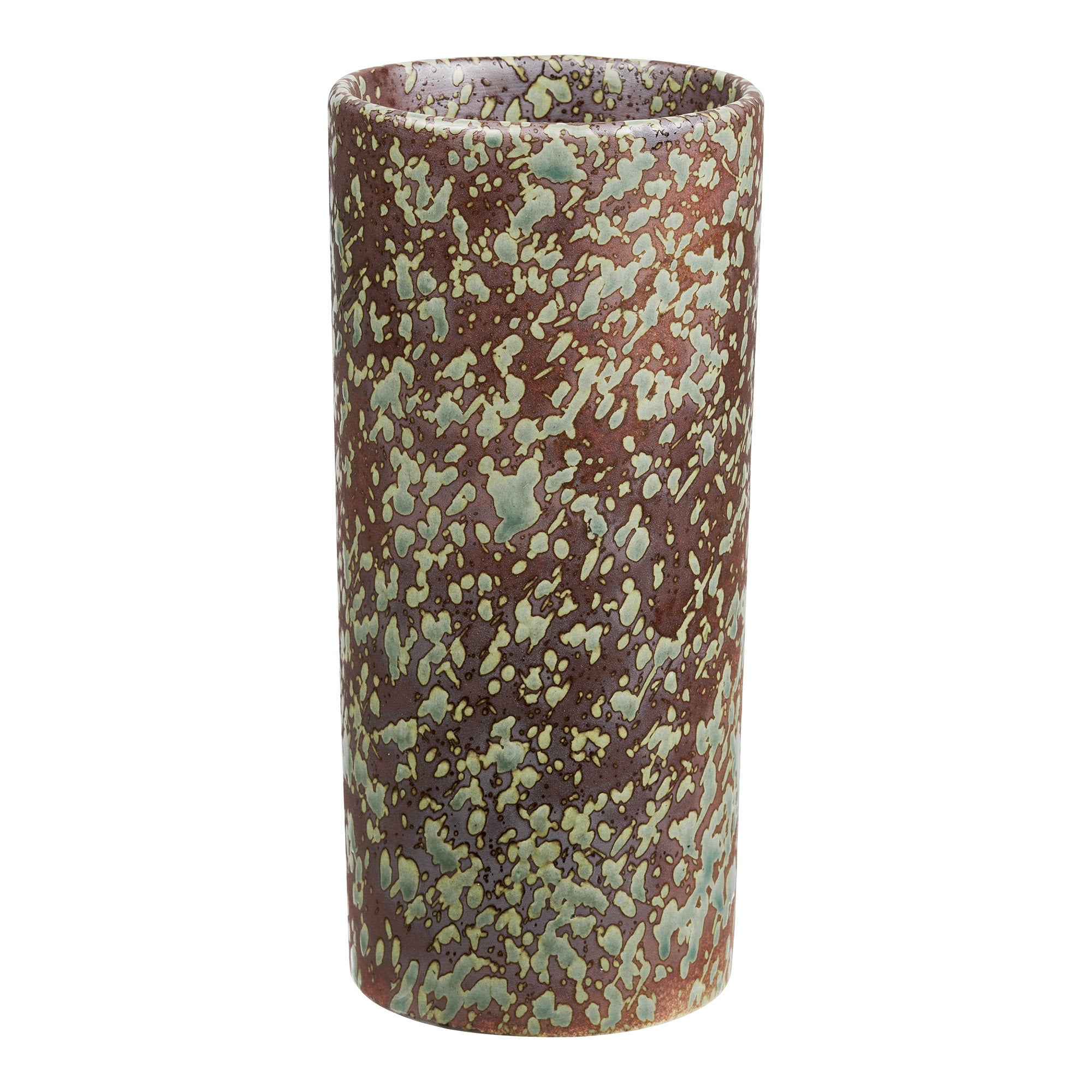 Vase - Vase, Keramik, Dunkelbraun/Waldnachtgrün, ø9,5x20 cm