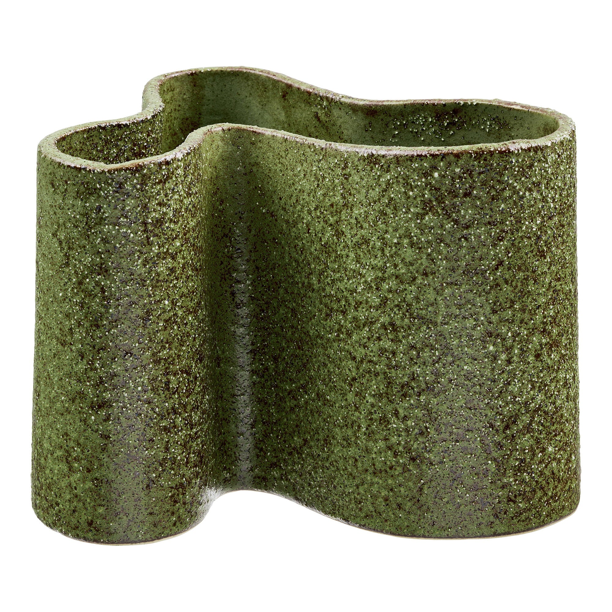 Vase - Vase, Keramik, Forest Night Grün, 14,5x19x14,5 cm