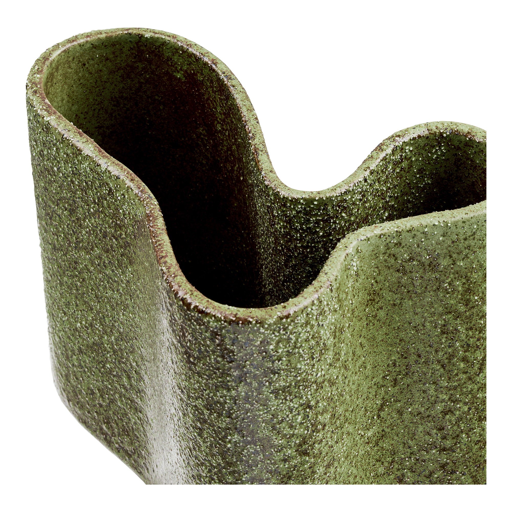 Vase - Vase, Keramik, Forest Night Grün, 14,5x19x14,5 cm