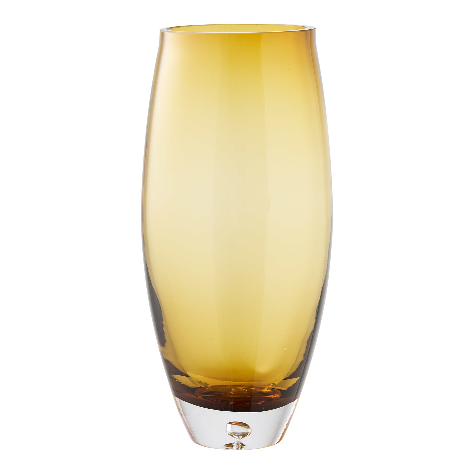 Vase - Vase, mundgeblasenes Glas, golden-orange, ø14x32 cm
