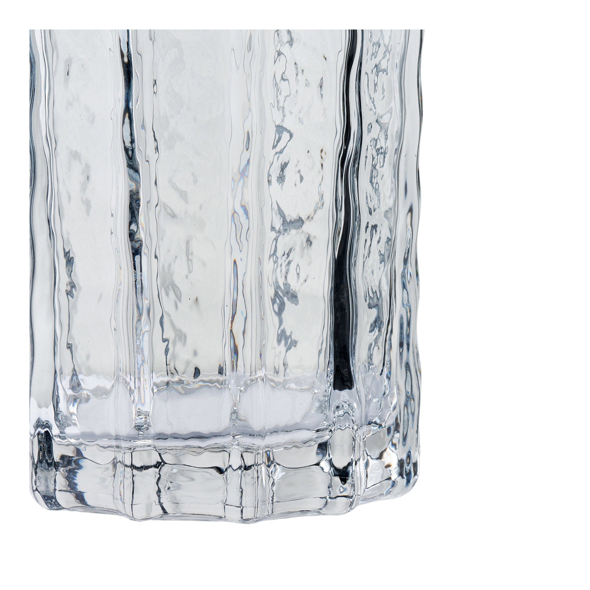Vase - Vase, mundgeblasenes Glas, rauchgrau, ø10x20 cm