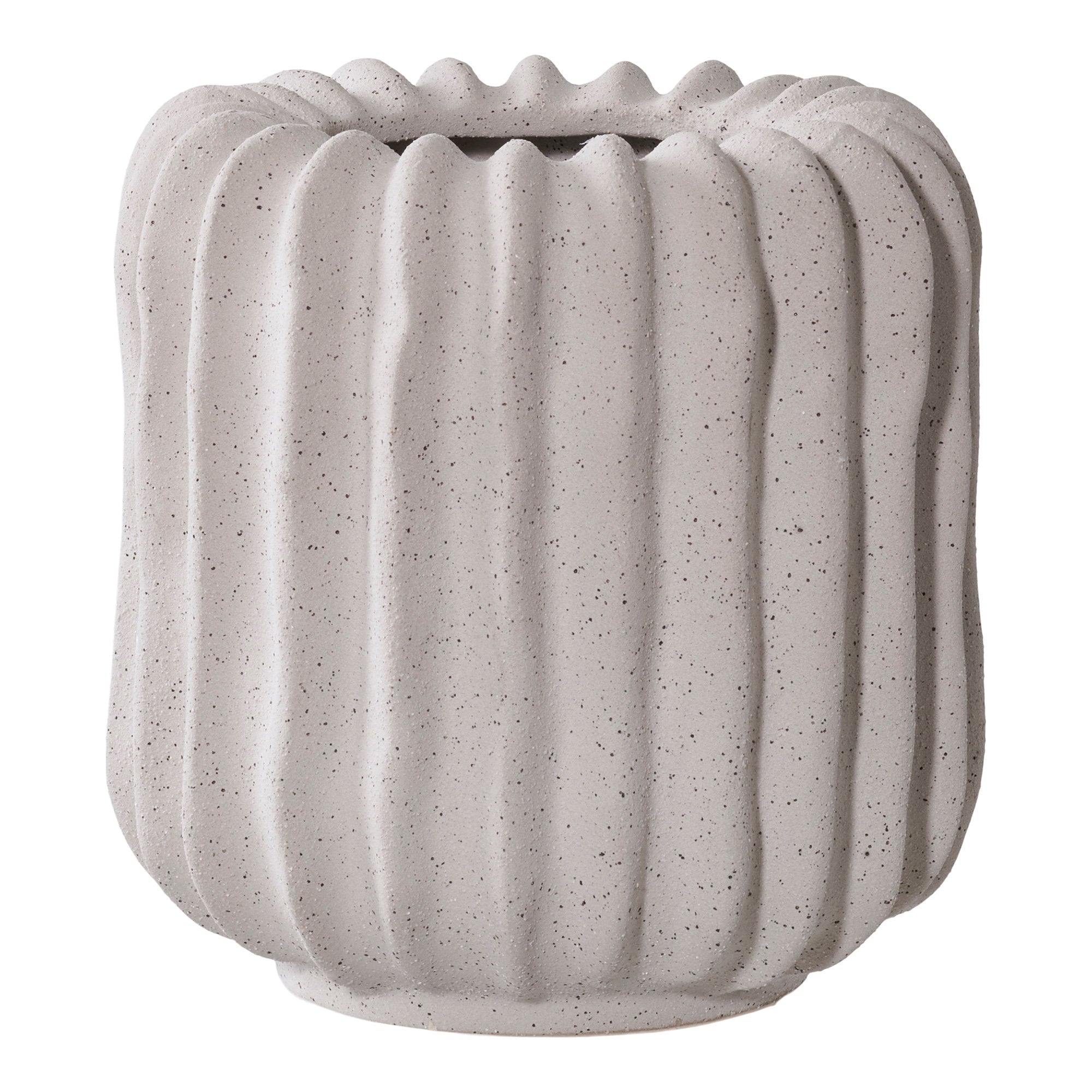 Flowerpot - Flowerpot, ceramic, grey ø15x15 cm