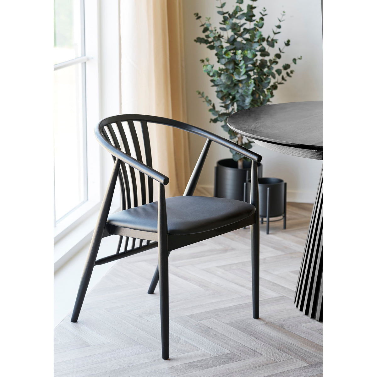 Plantenpotten Flowerpot – staal, zwart, set van 2