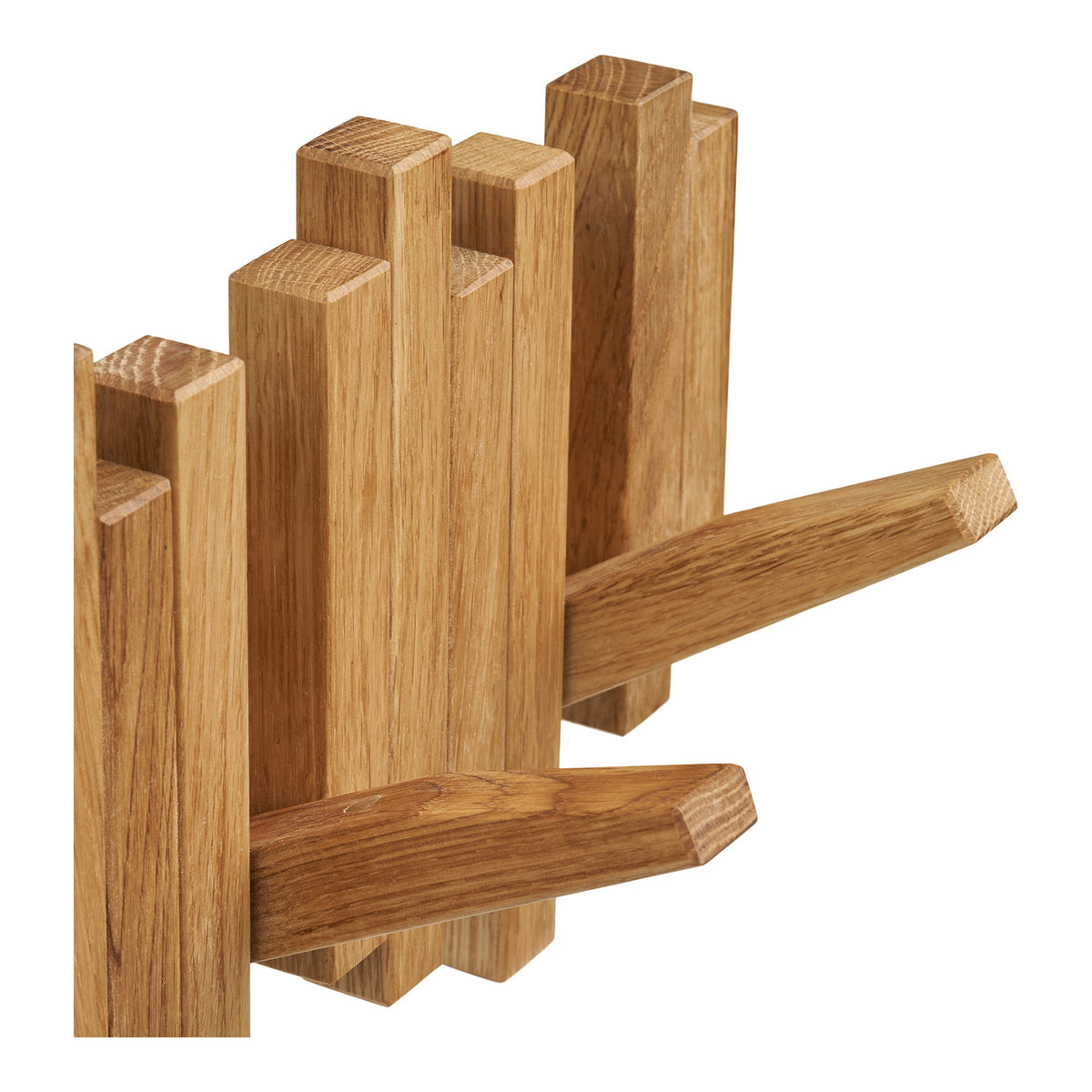 Wandkapstok Caltra – eikenhout, naturel, 40x3x18 cm