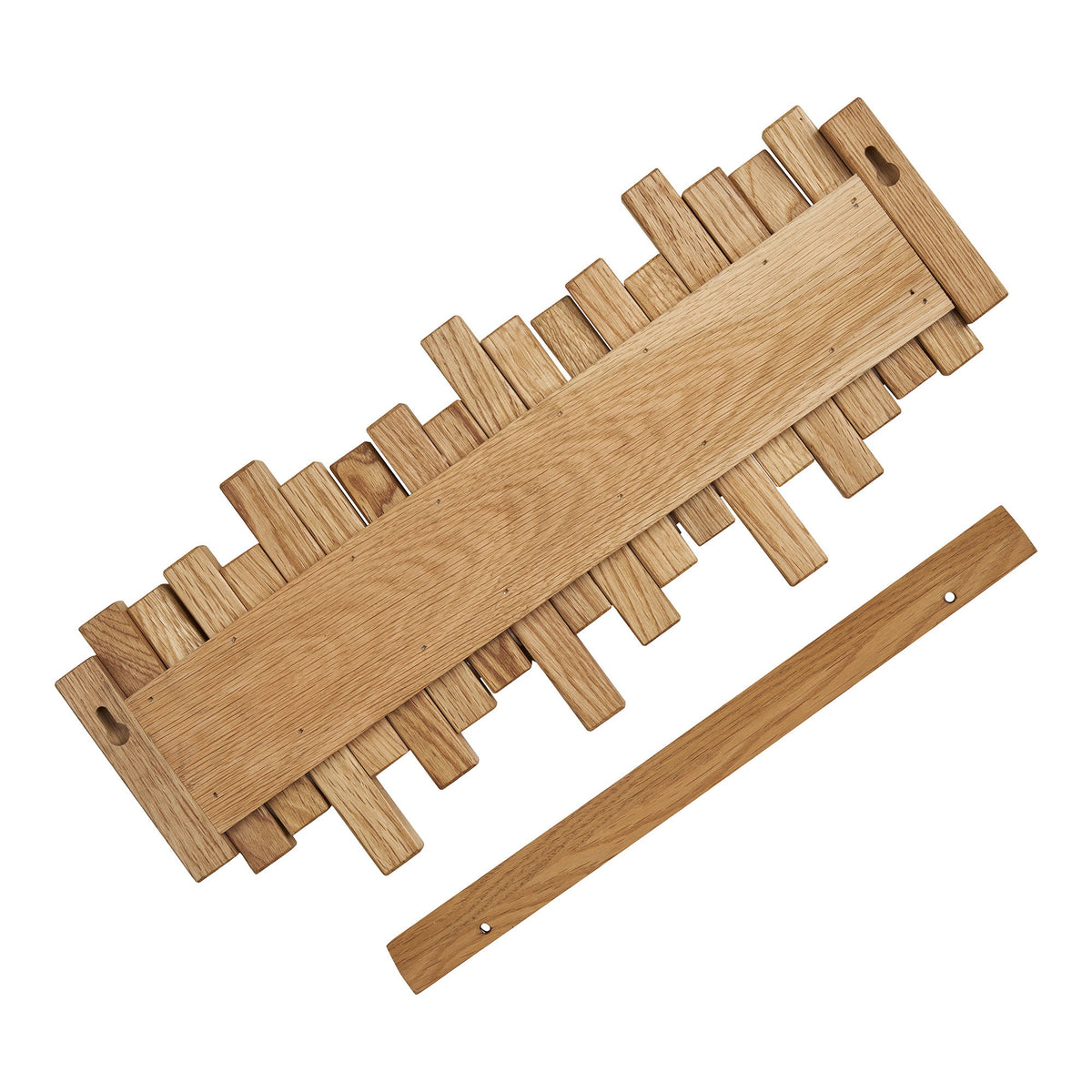 Wandkapstok Caltra – eikenhout, naturel, 40x3x18 cm