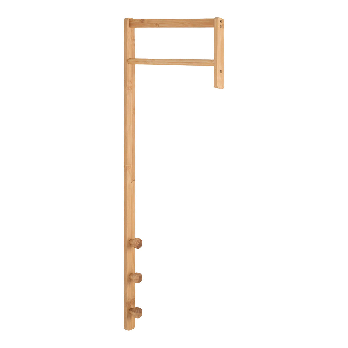 Kledingrek Trento – bamboe, naturel, 3x30x82 cm
