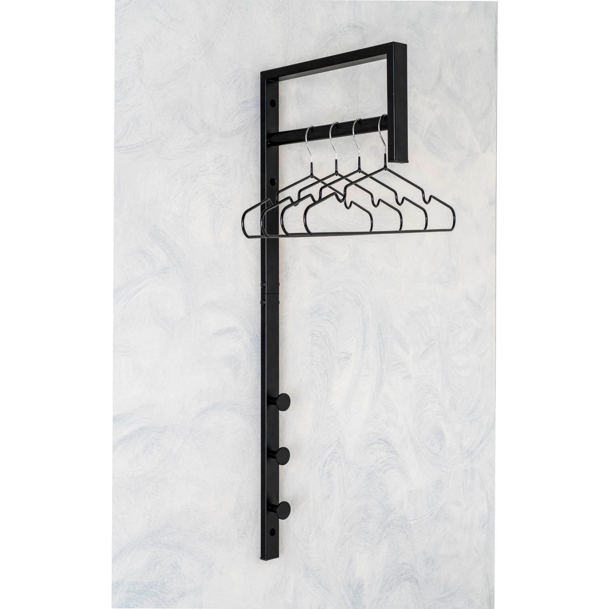Trento Clothes Rack - Clothes rack, metal, black 3x30x82 cm