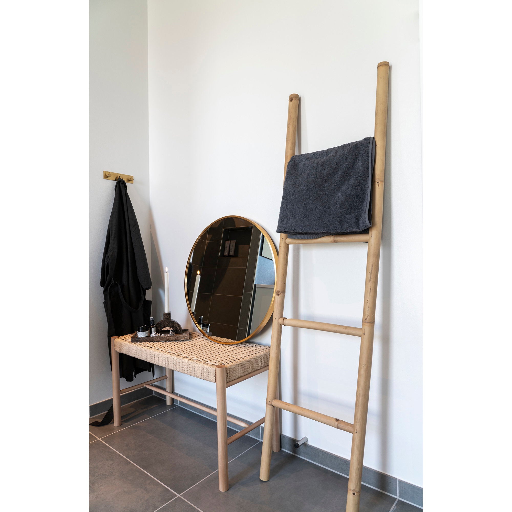 Decorative ladder - Decorative ladder, teak, natural 50x150 cm