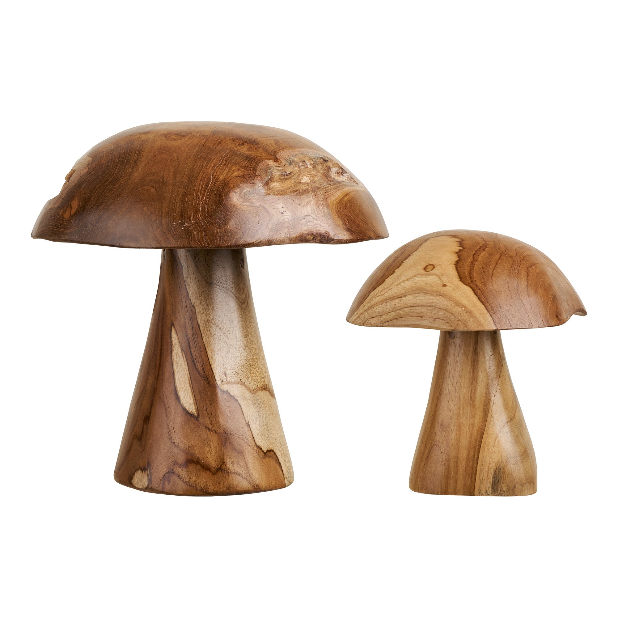Kodi Decoration Mushrooms - Decoration Mushrooms, teak, natural, set of 2