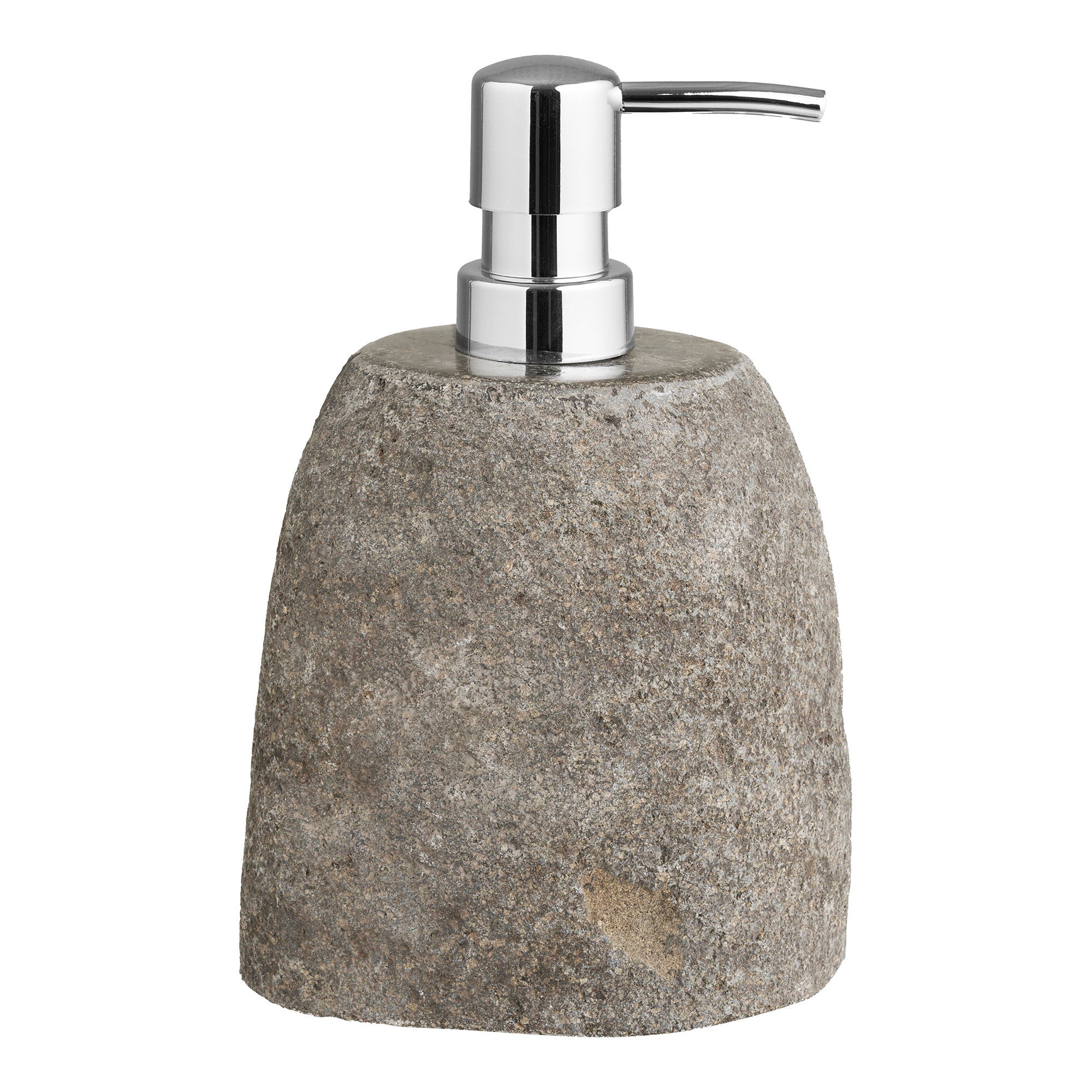 Gara Soap Dispenser - Soap dispenser, riverstone, natural 11x8x18 cm