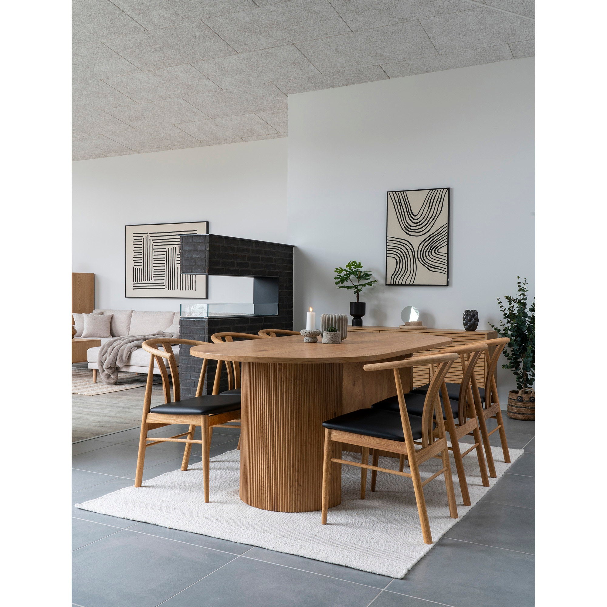 Tray - Tray, travertine, natural ø25,5 cm