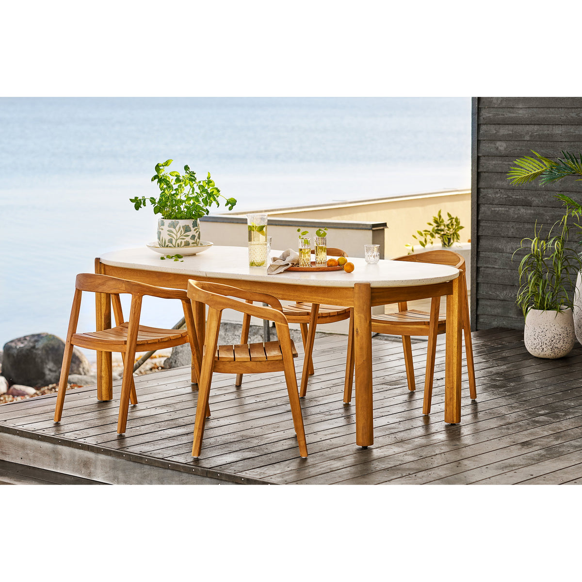 Dienblad acacia – naturel, 39,5x28x2,5 cm
